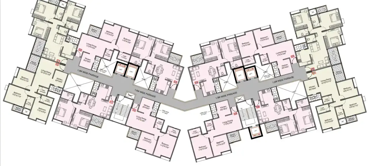 Kohinoor Courtyard One Floor Plan