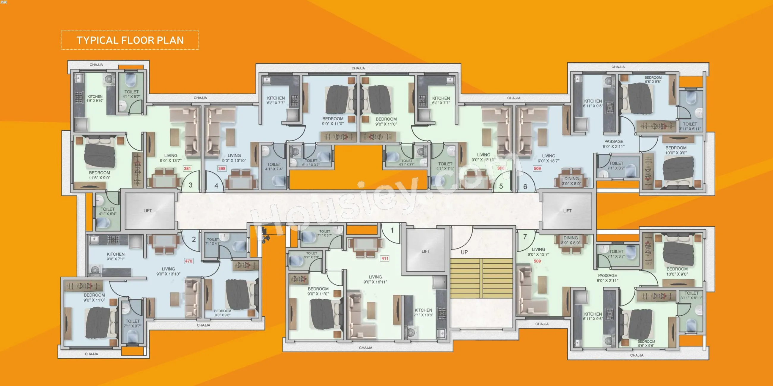 Adityaraj Breeze Floor plan 3