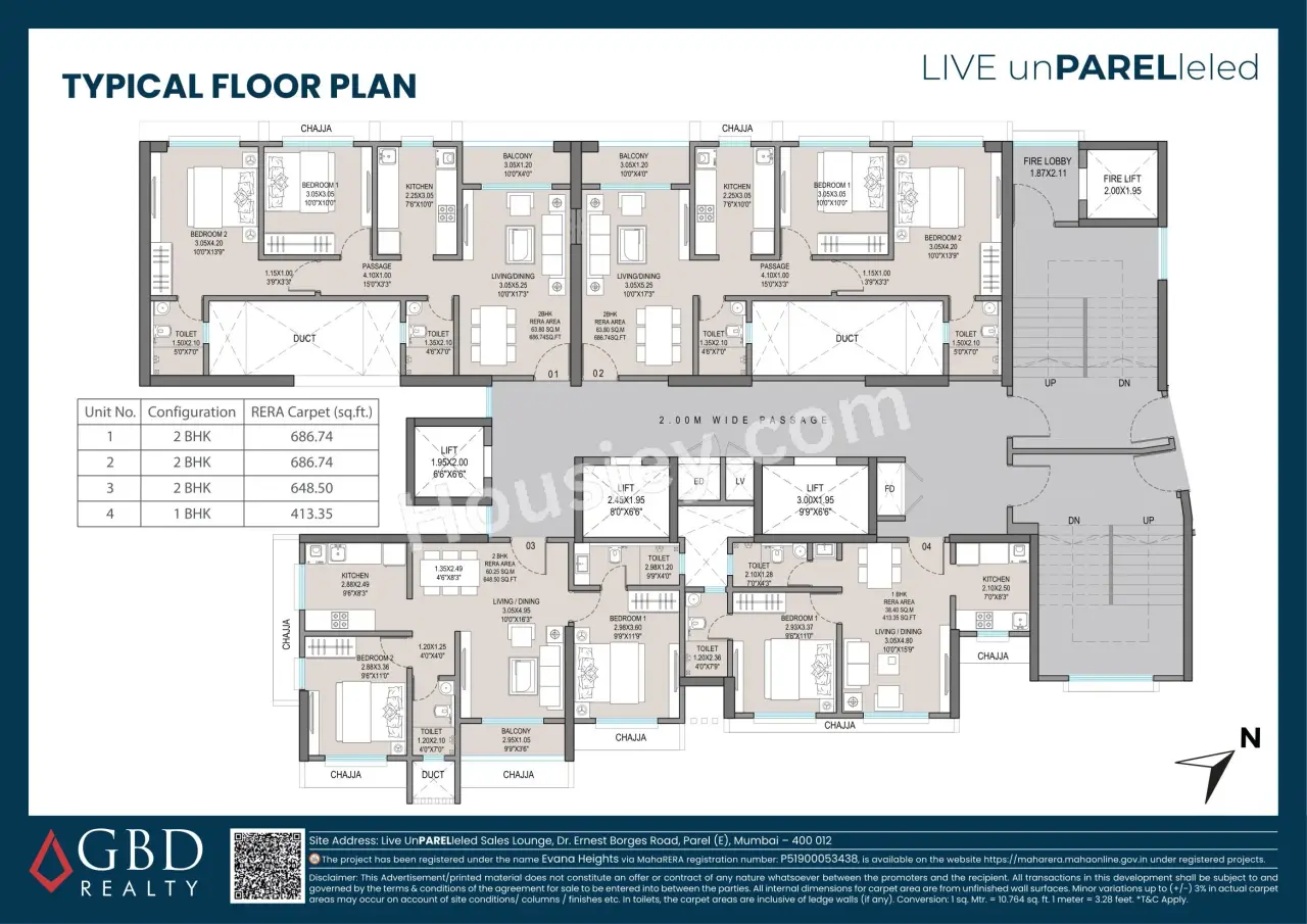 GBD Evana Heights Floor Plan