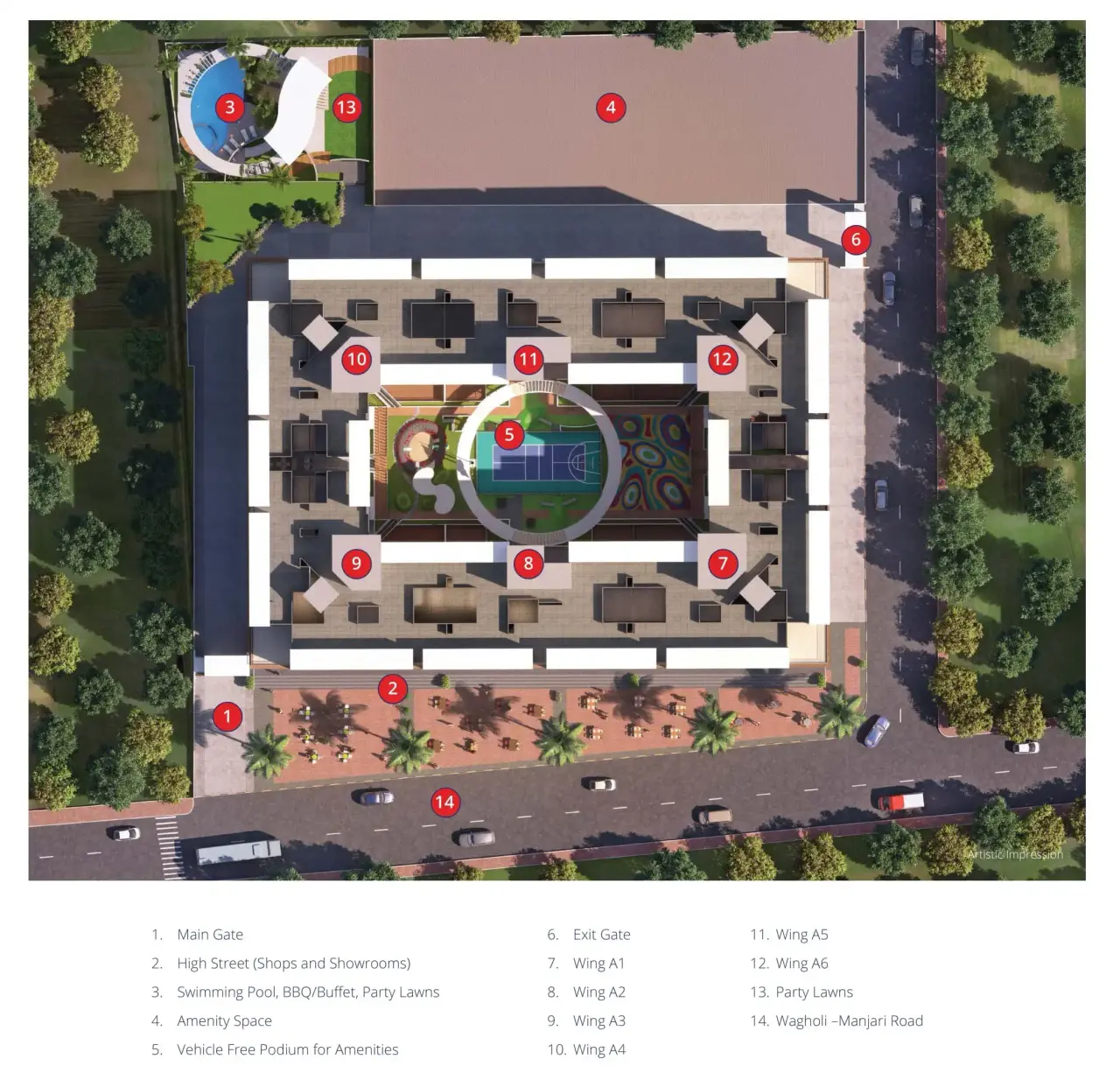 Triaa Kosmic kourtyard Master Plan