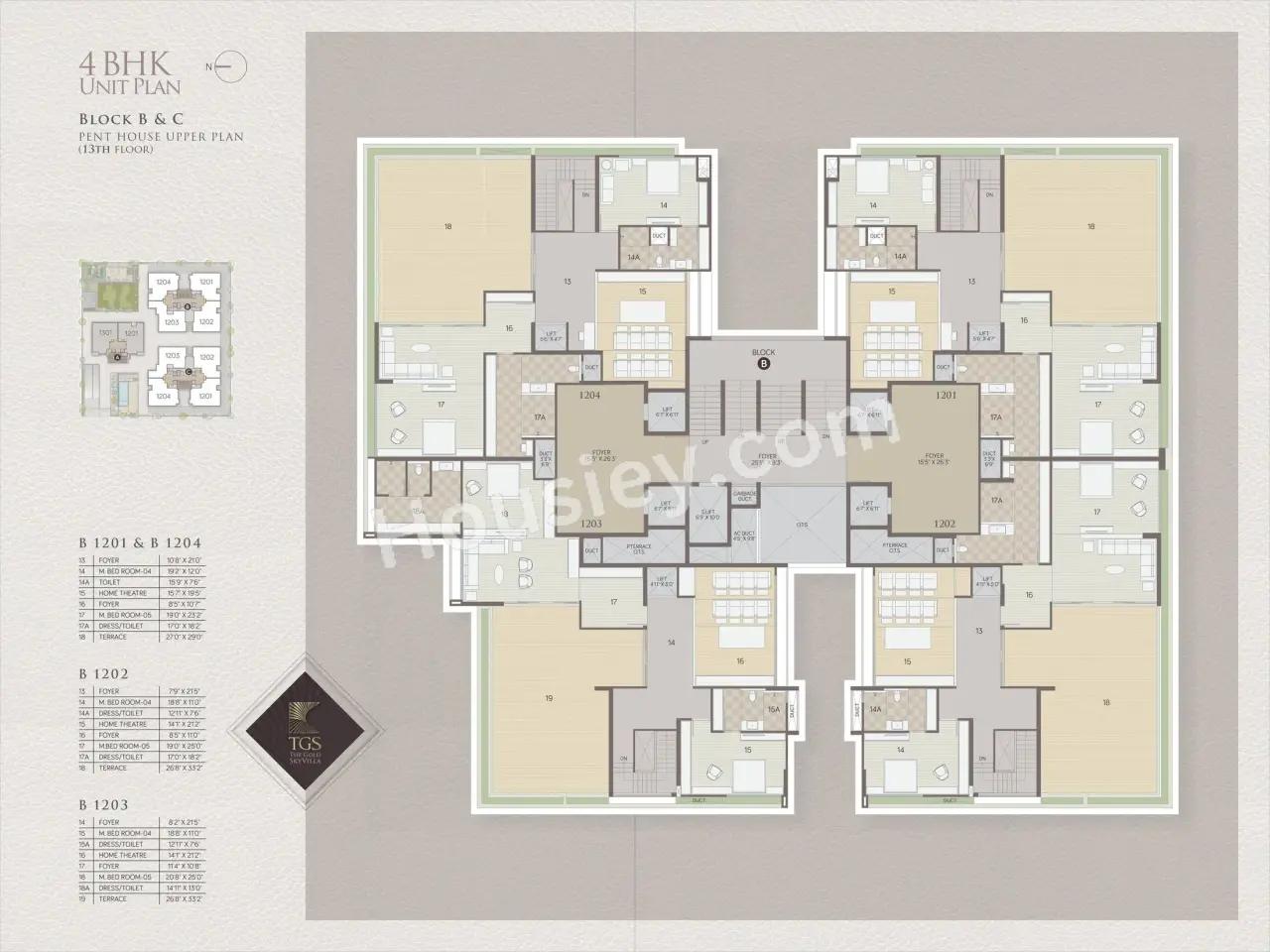 Samor The Gold Skyvilla Floor Plan