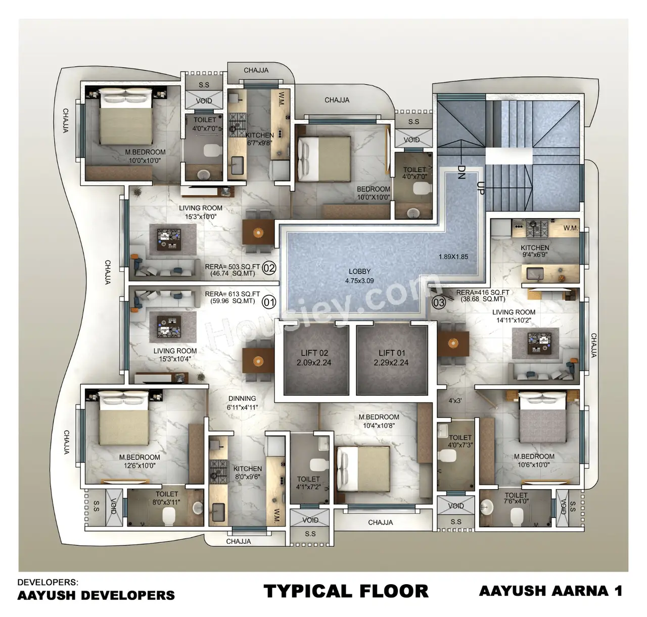 Aayush Aarna 1 Floor Plan