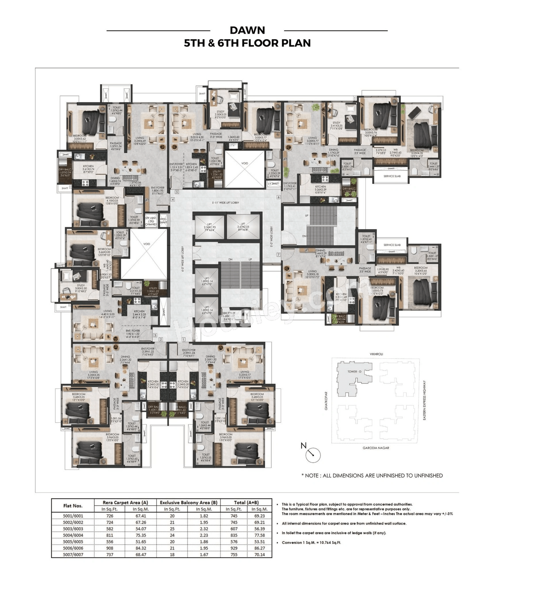 Adani The View Floor plan 1