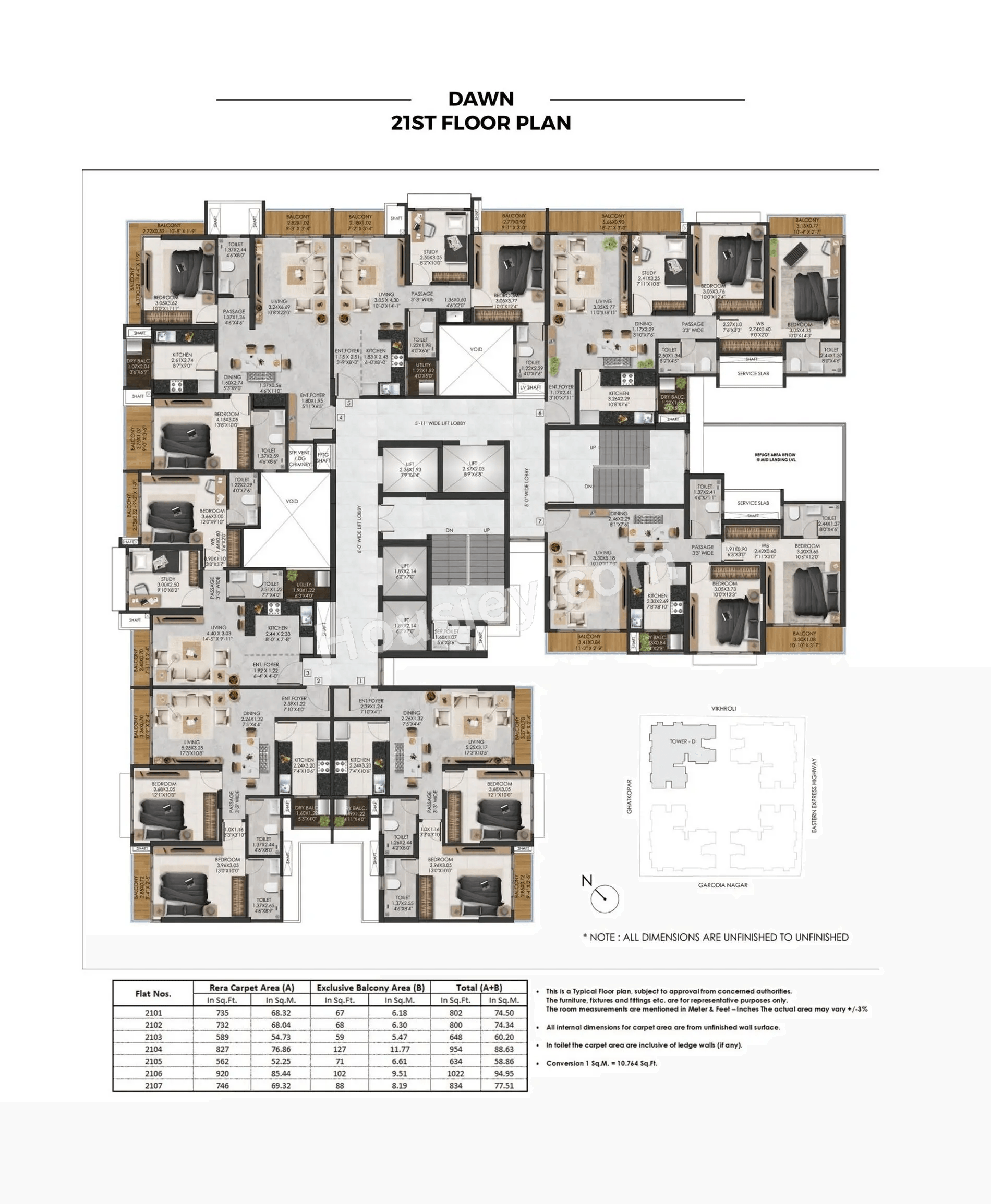 Adani The View Floor plan 2