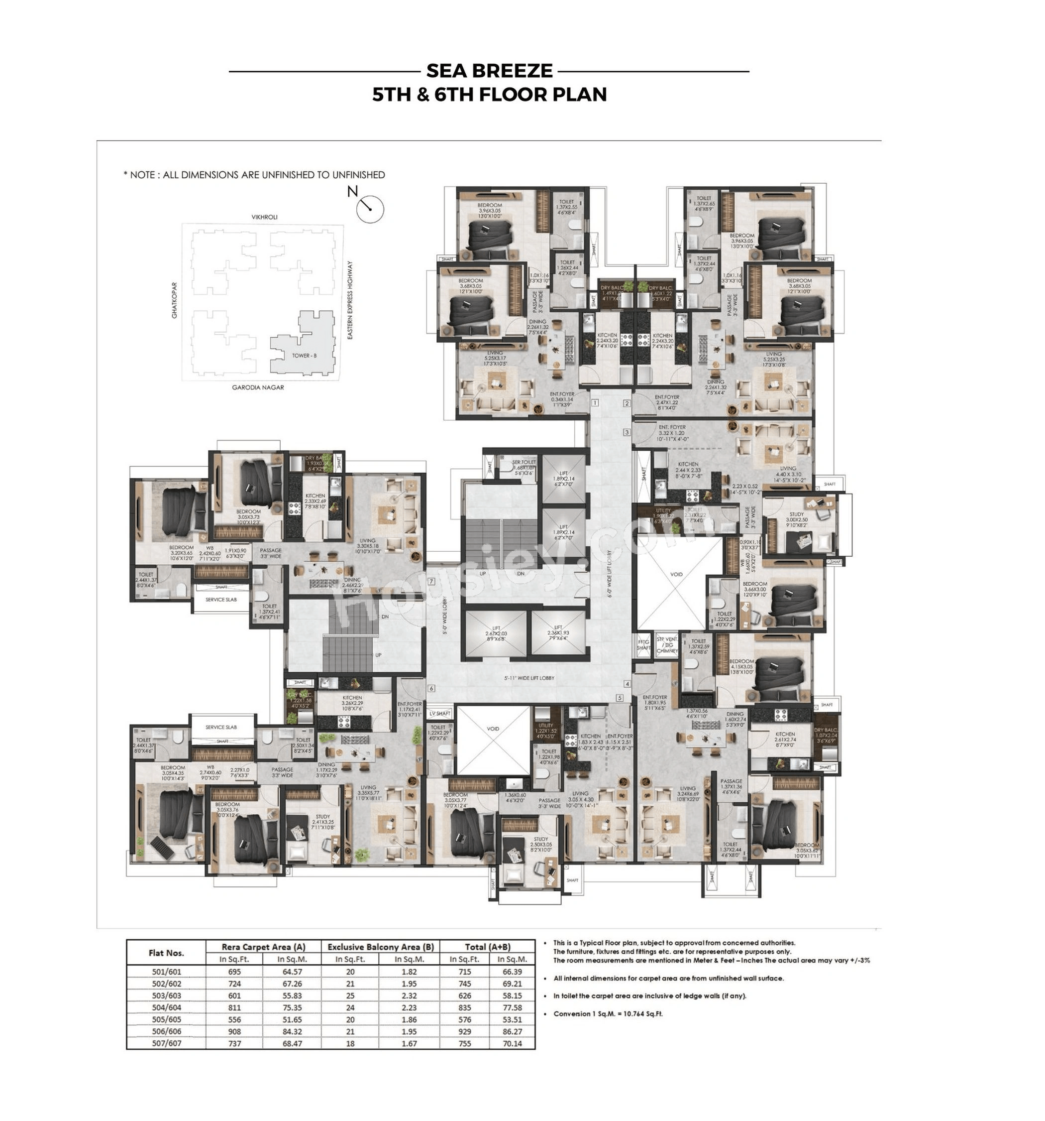 Adani The View Floor plan 5