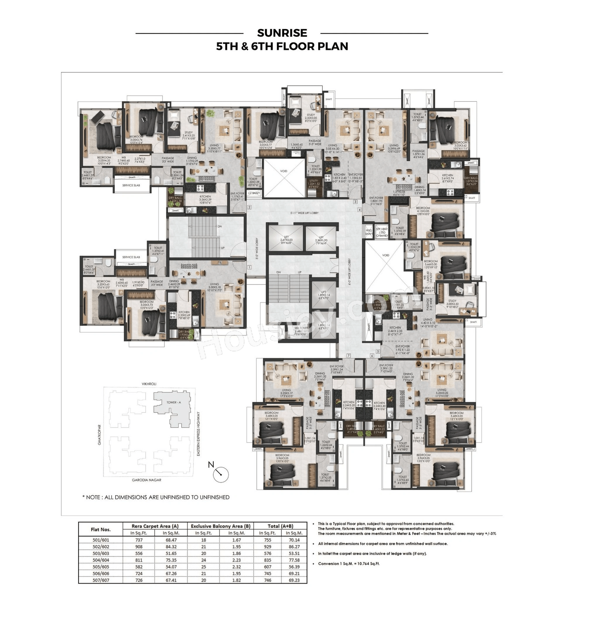 Adani The View Floor plan 7