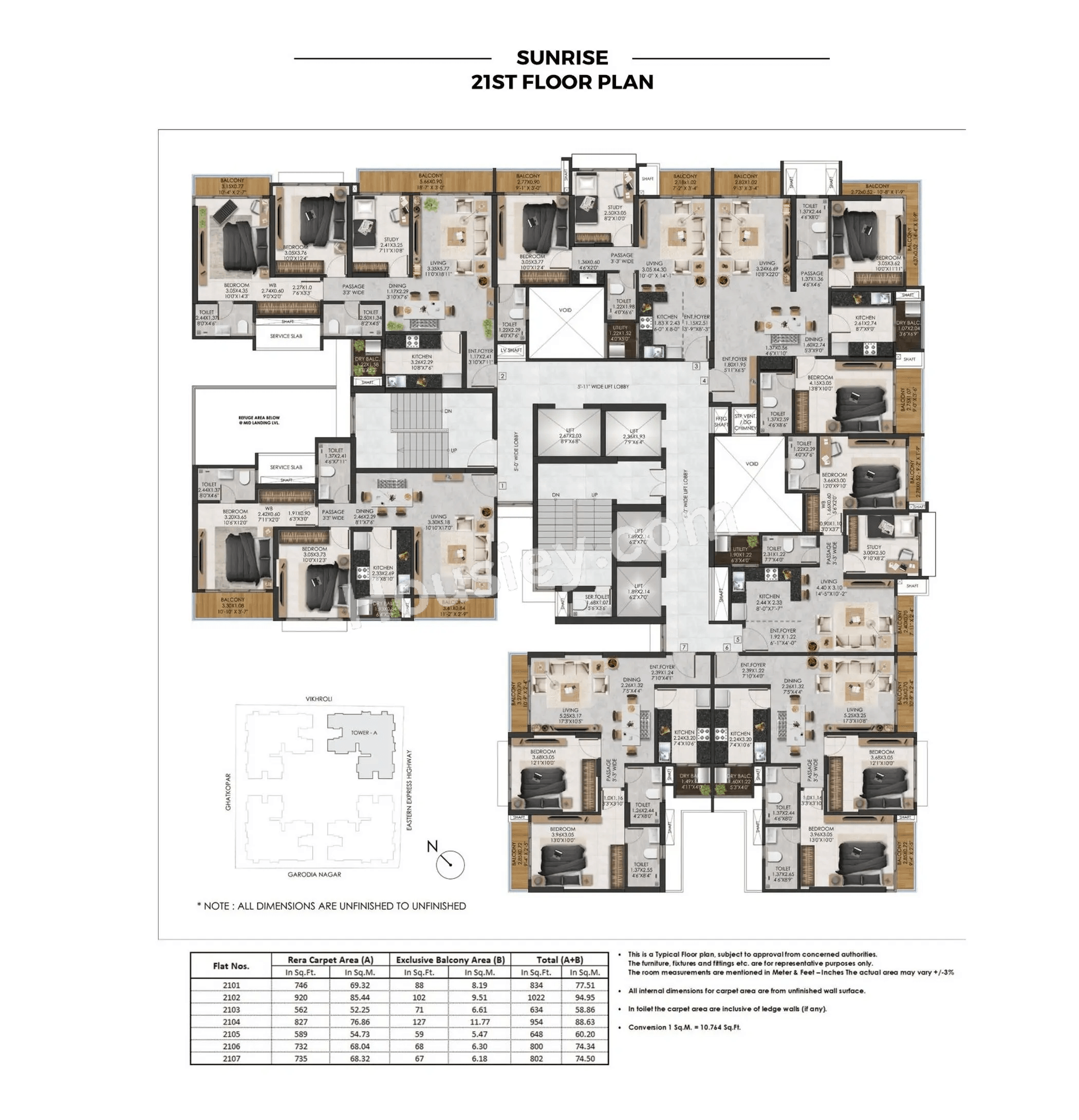 Adani The View Floor plan 8