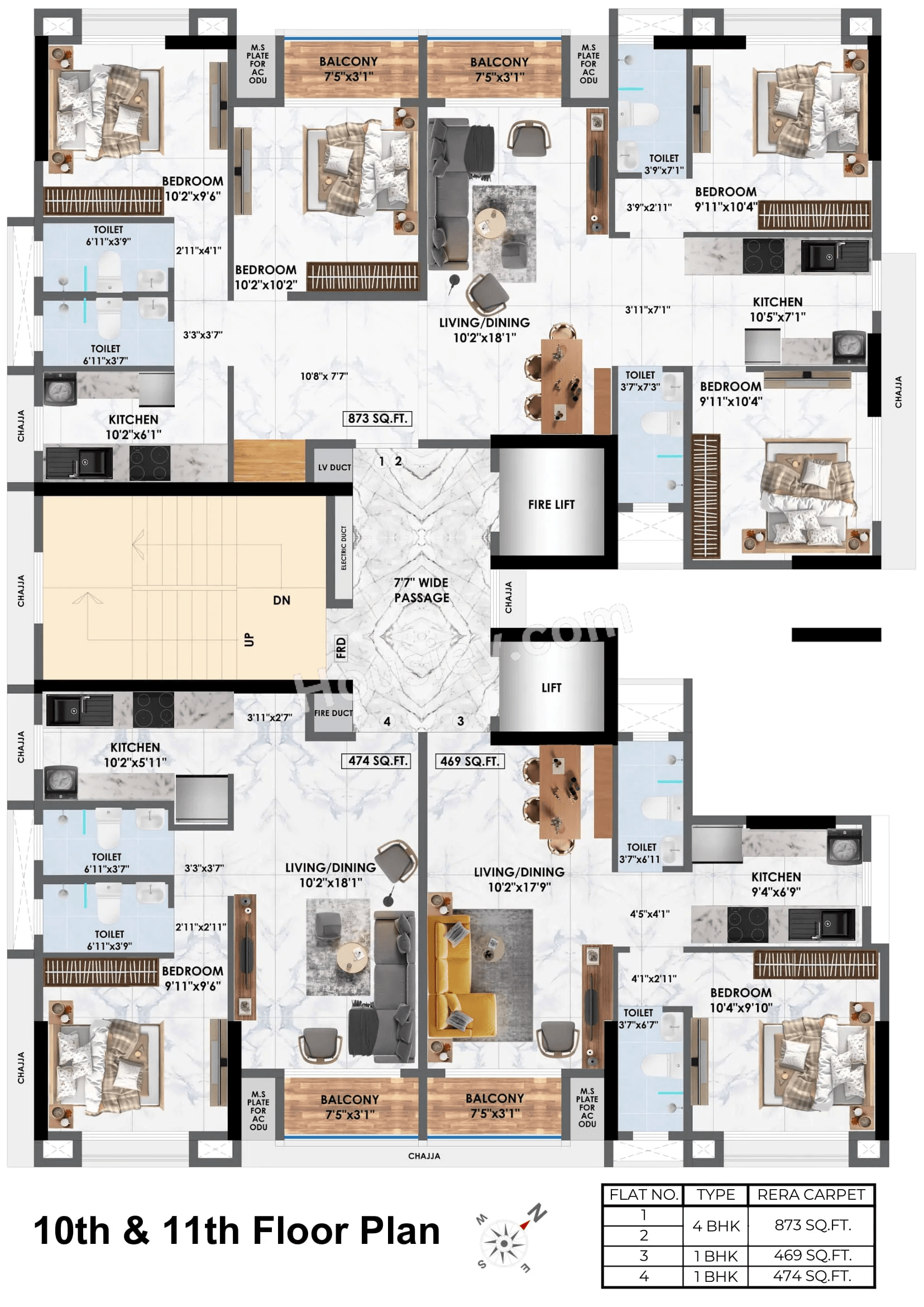 Adityaraj Midtown Floor plan 6