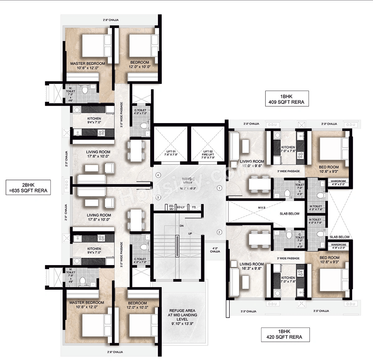 Advent Neel Residency Floor plan 3