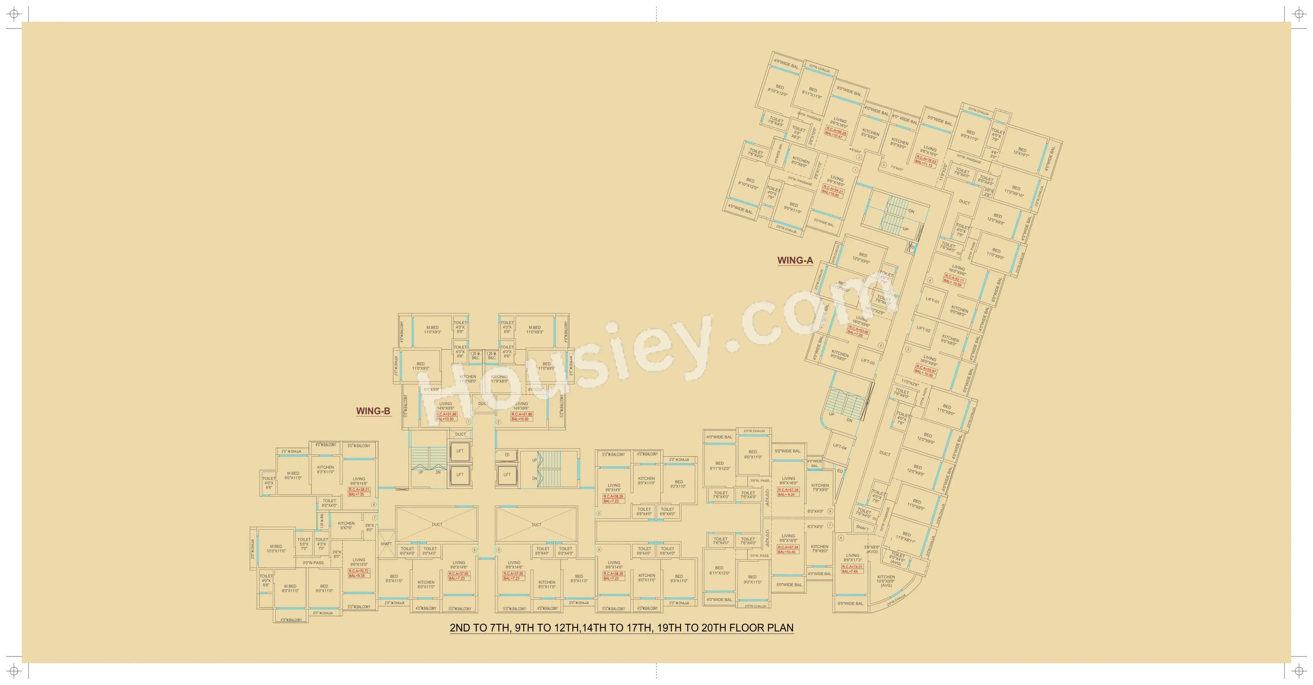 Agarwal Skyrise Floor plan 1