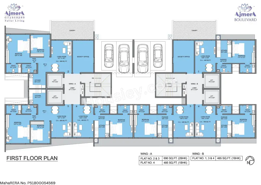 Ajmera Boulevard Floor plan 3