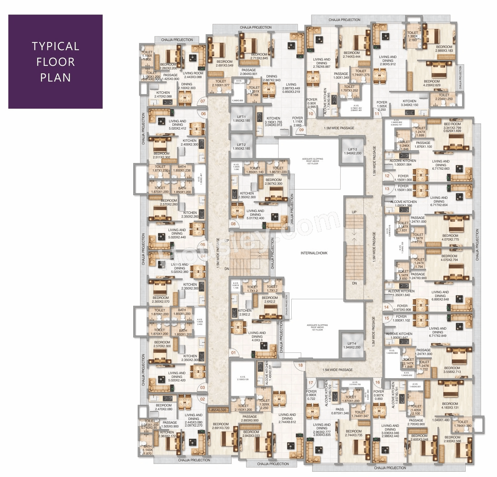 Arihant Heights Floor plan 3