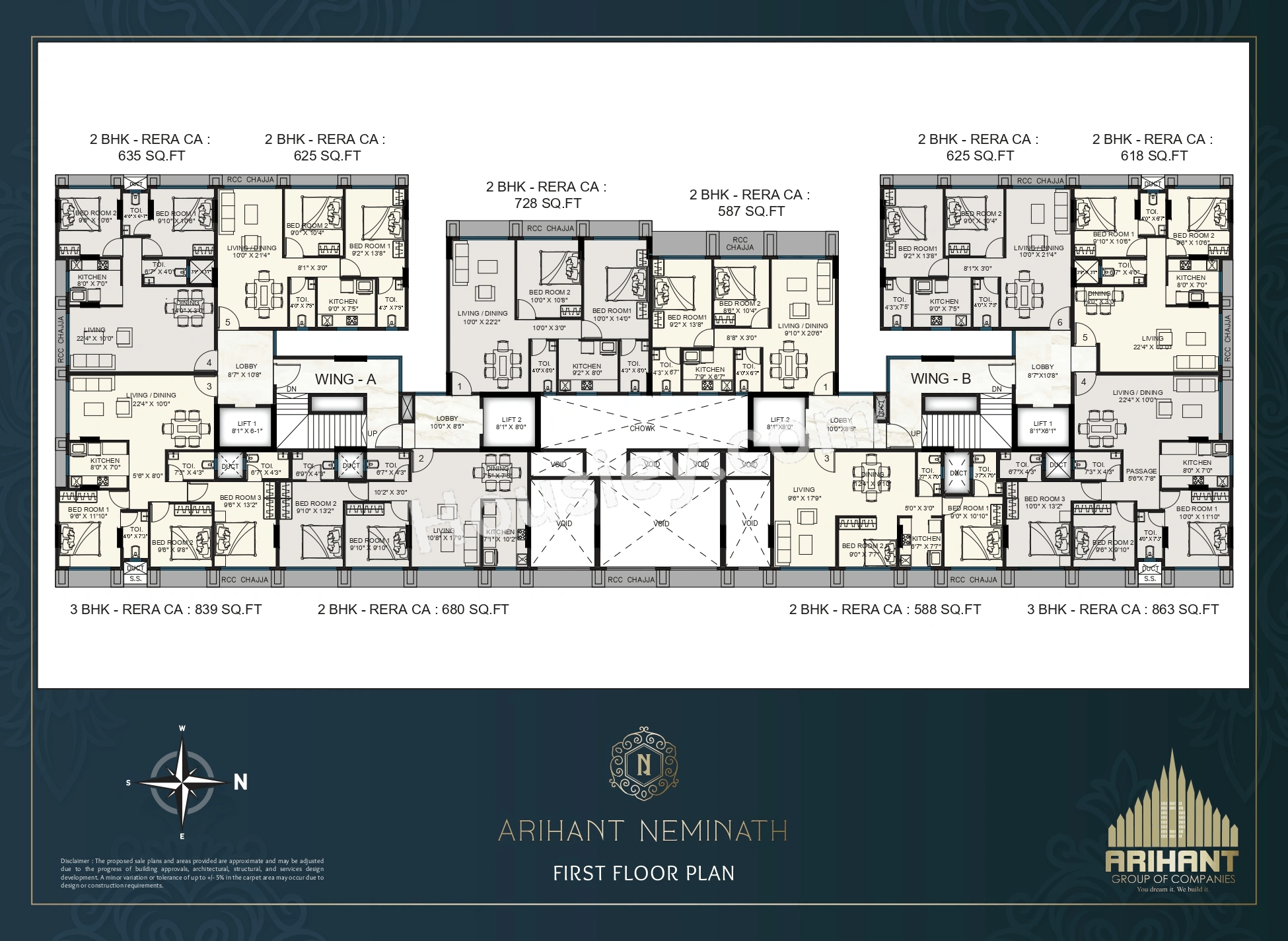 Arihant Neminath Sky Floor plan 1