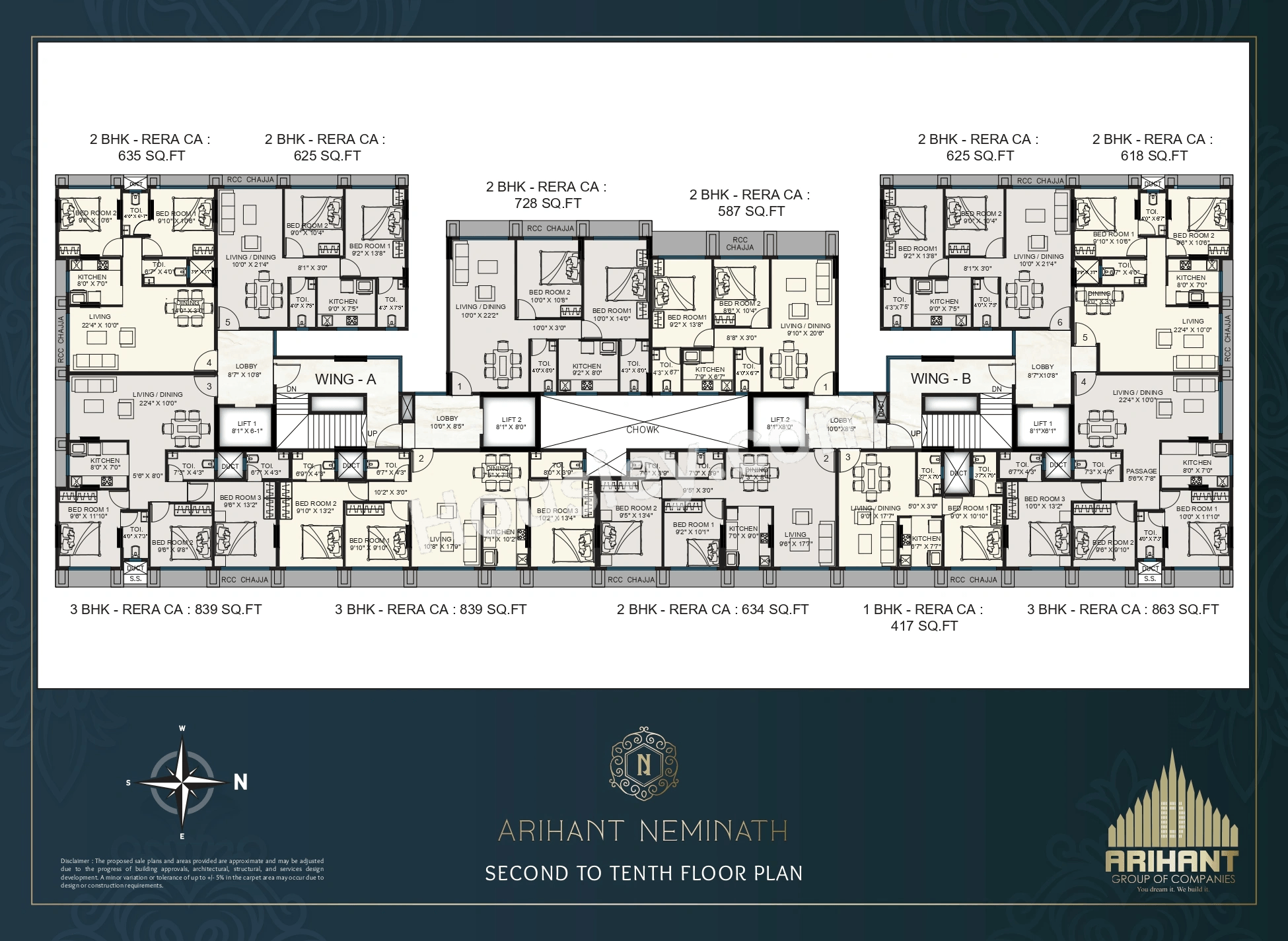 Arihant Neminath Sky Floor plan 2