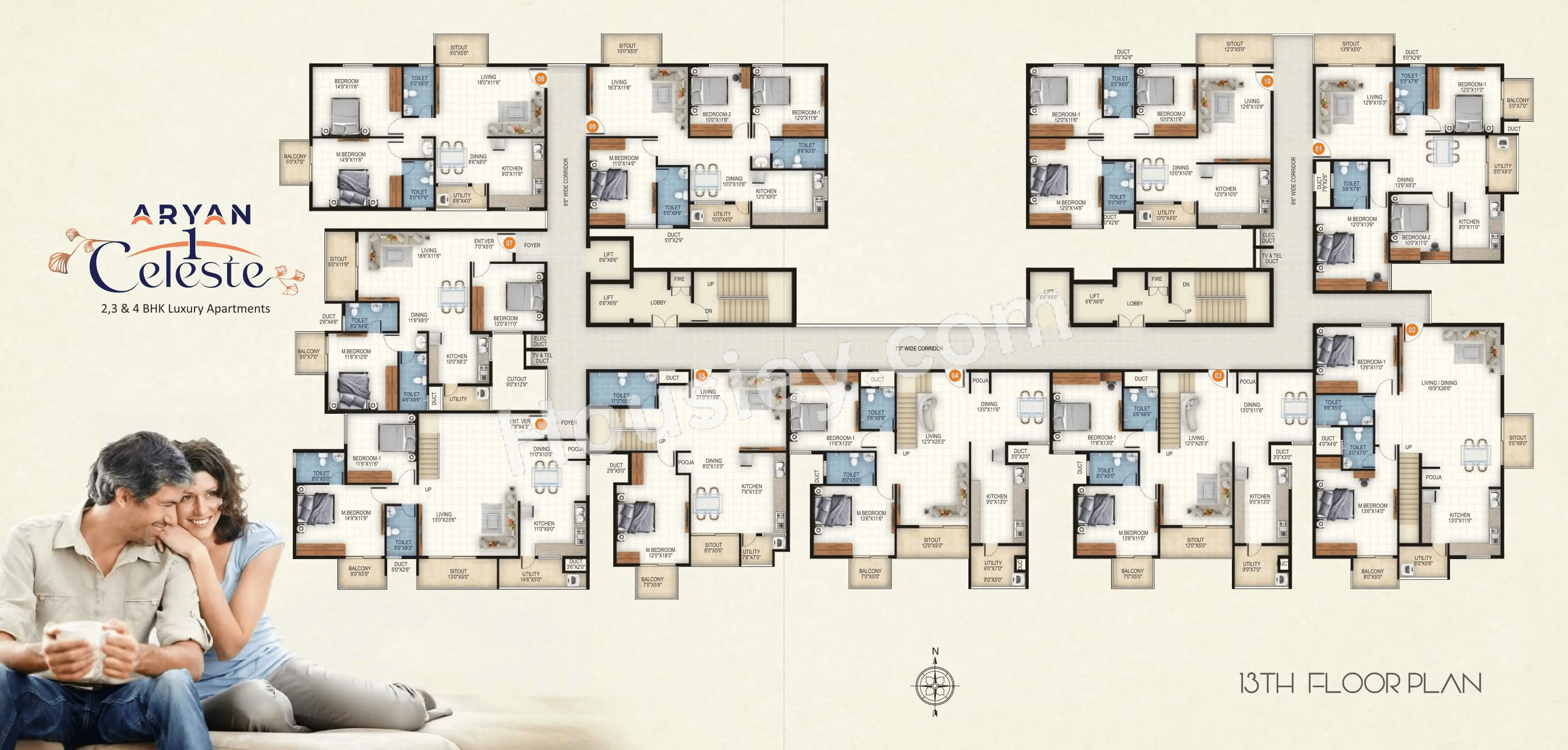 Aryan 1 Celeste Floor Plan