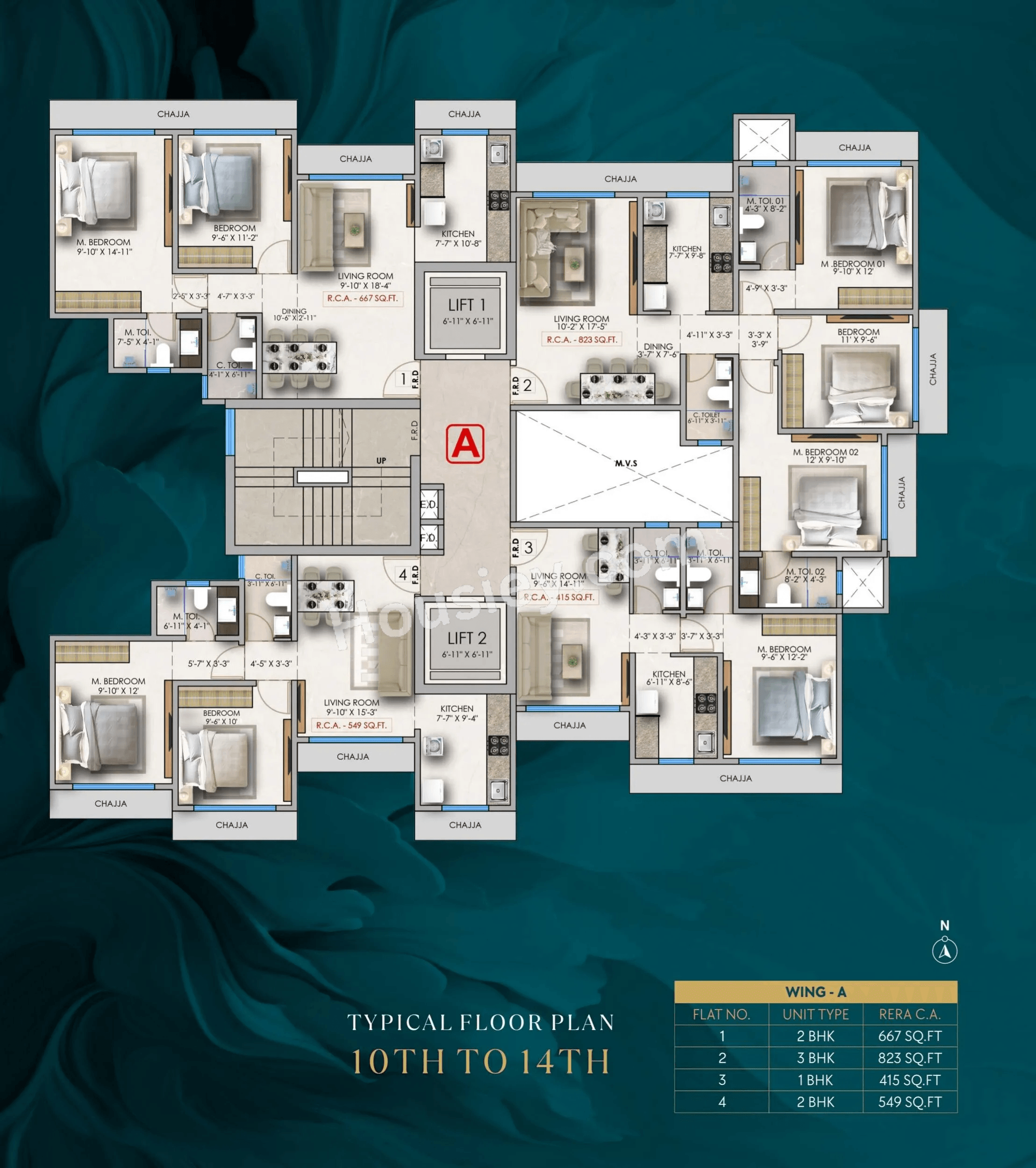 Avenue Atul Tower Floor plan 3