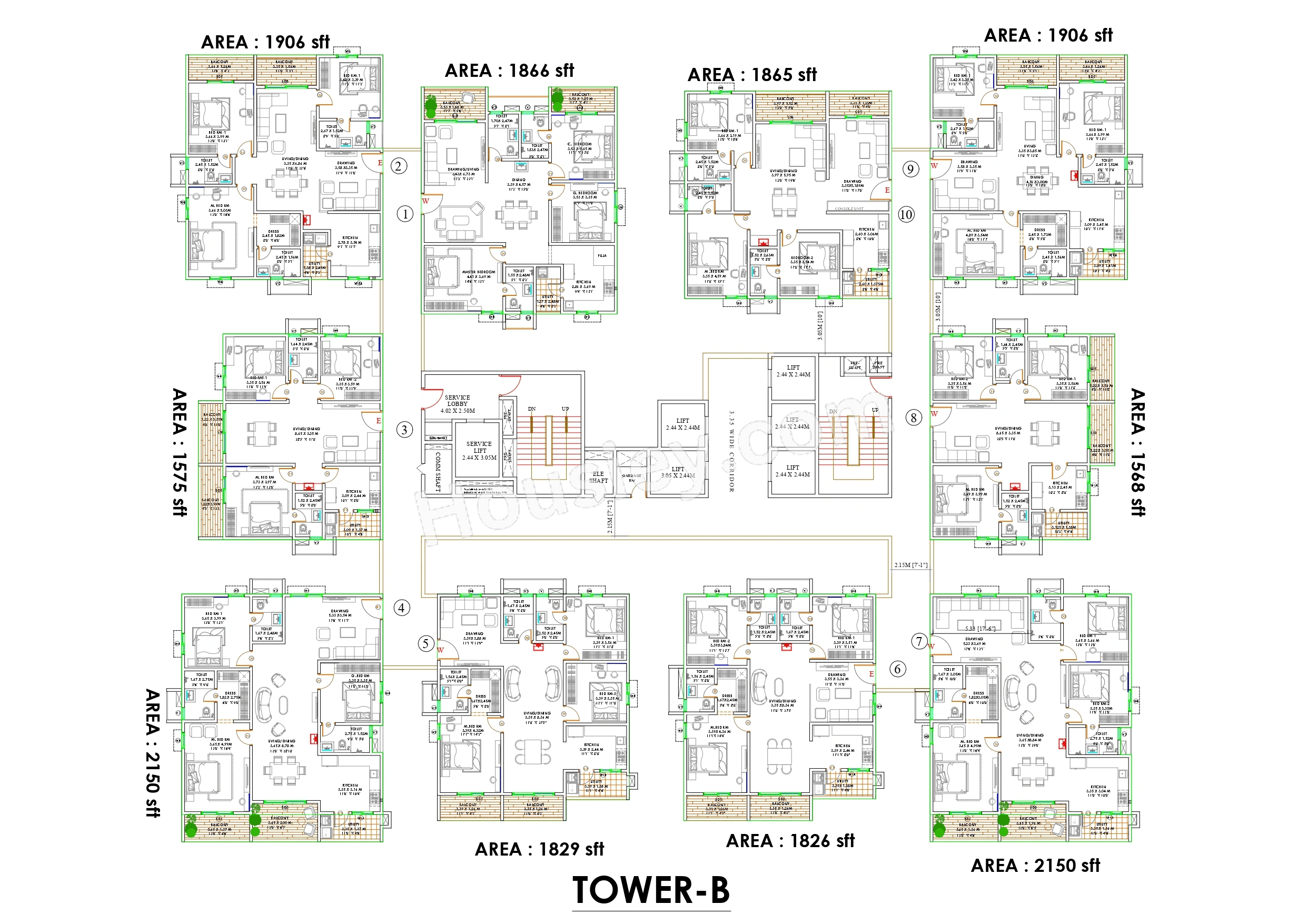 Candeur Kukatpally Floor plan 1