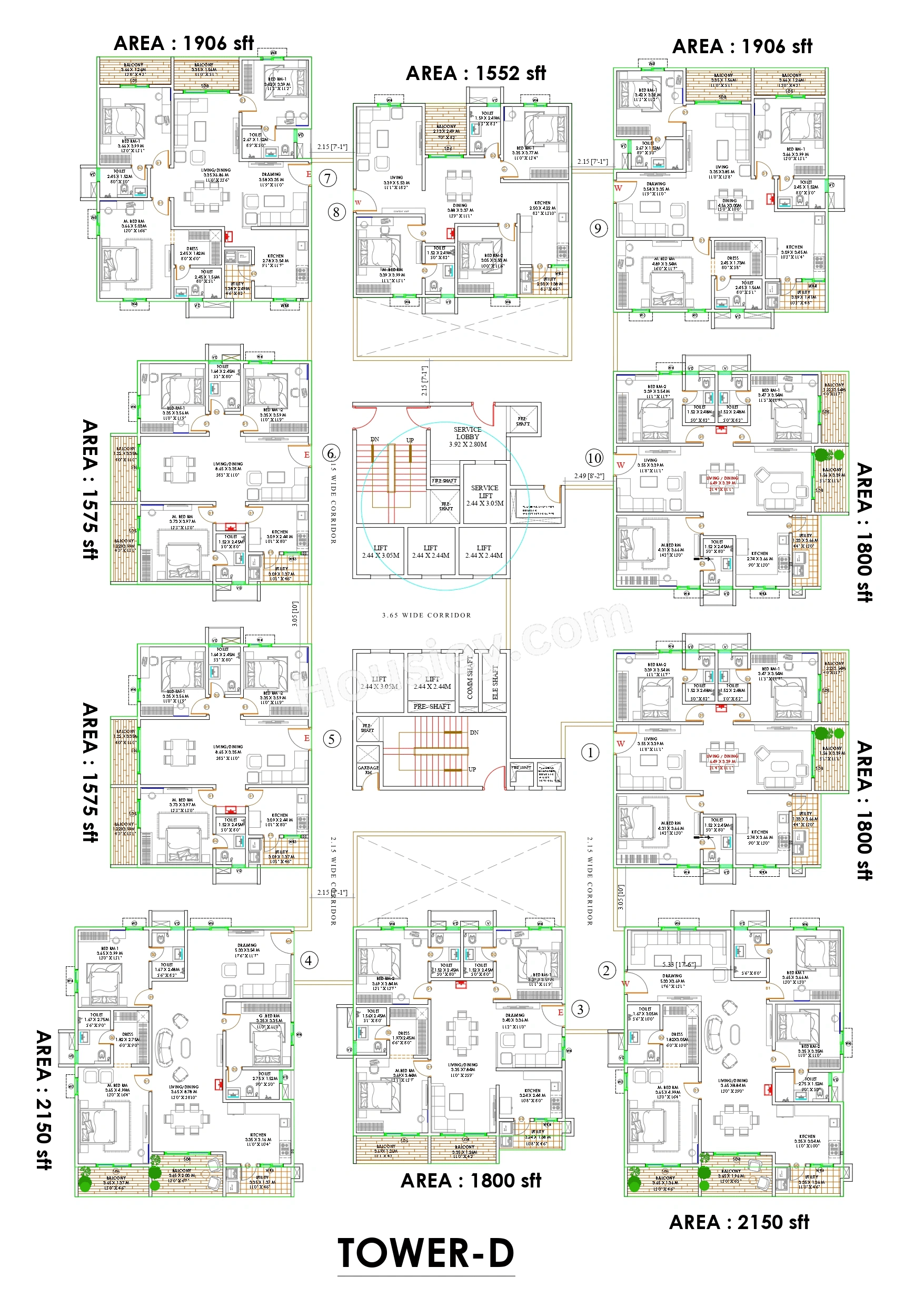 Candeur Kukatpally Floor plan 3