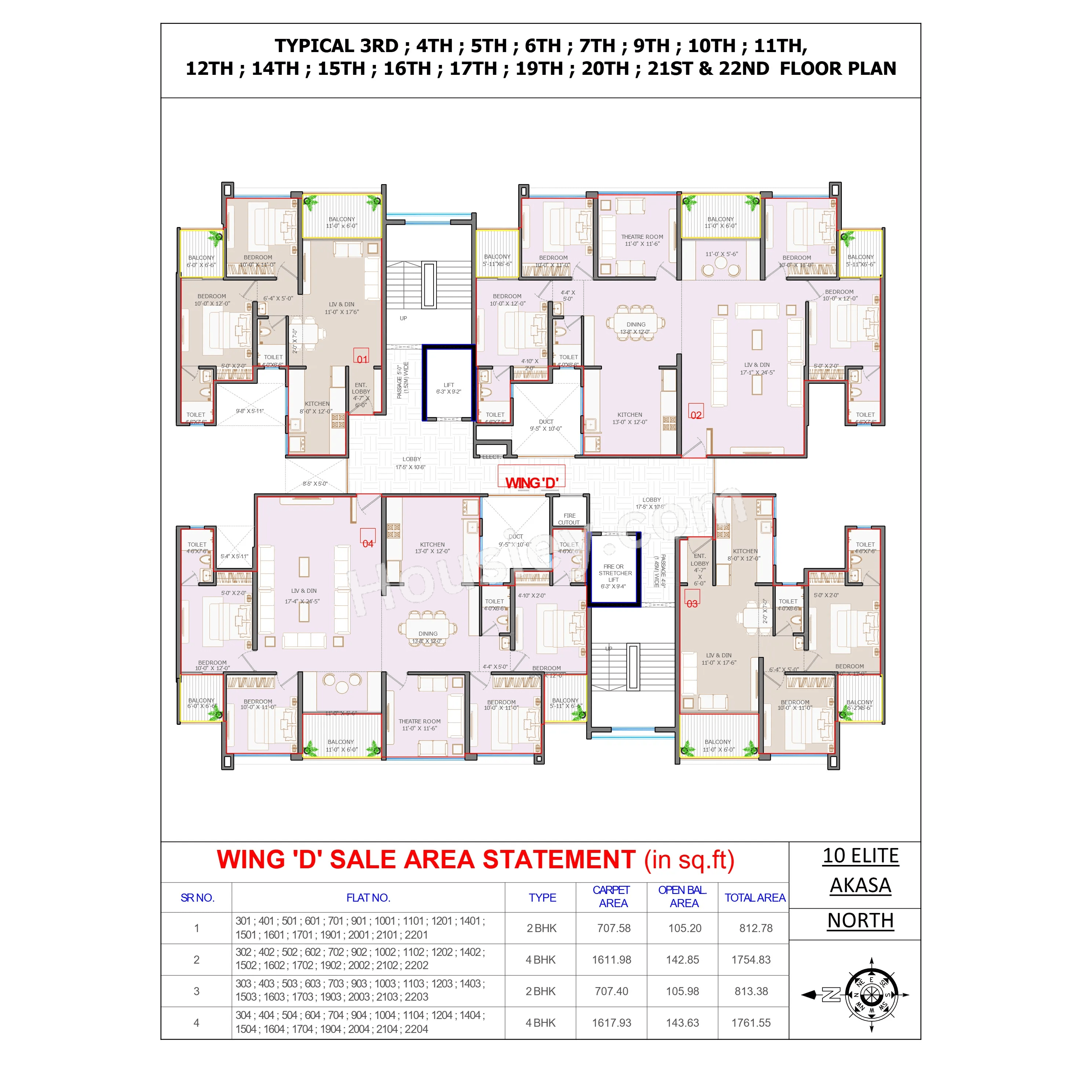 Chandrarang 10 Elite Akasa Floor plan 3