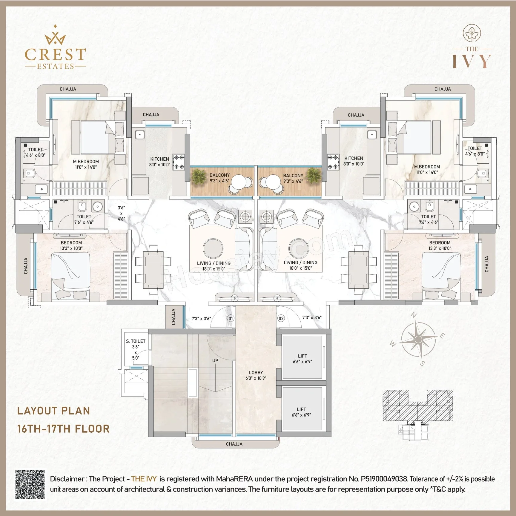 Crest The IVY Residences Floor plan 1