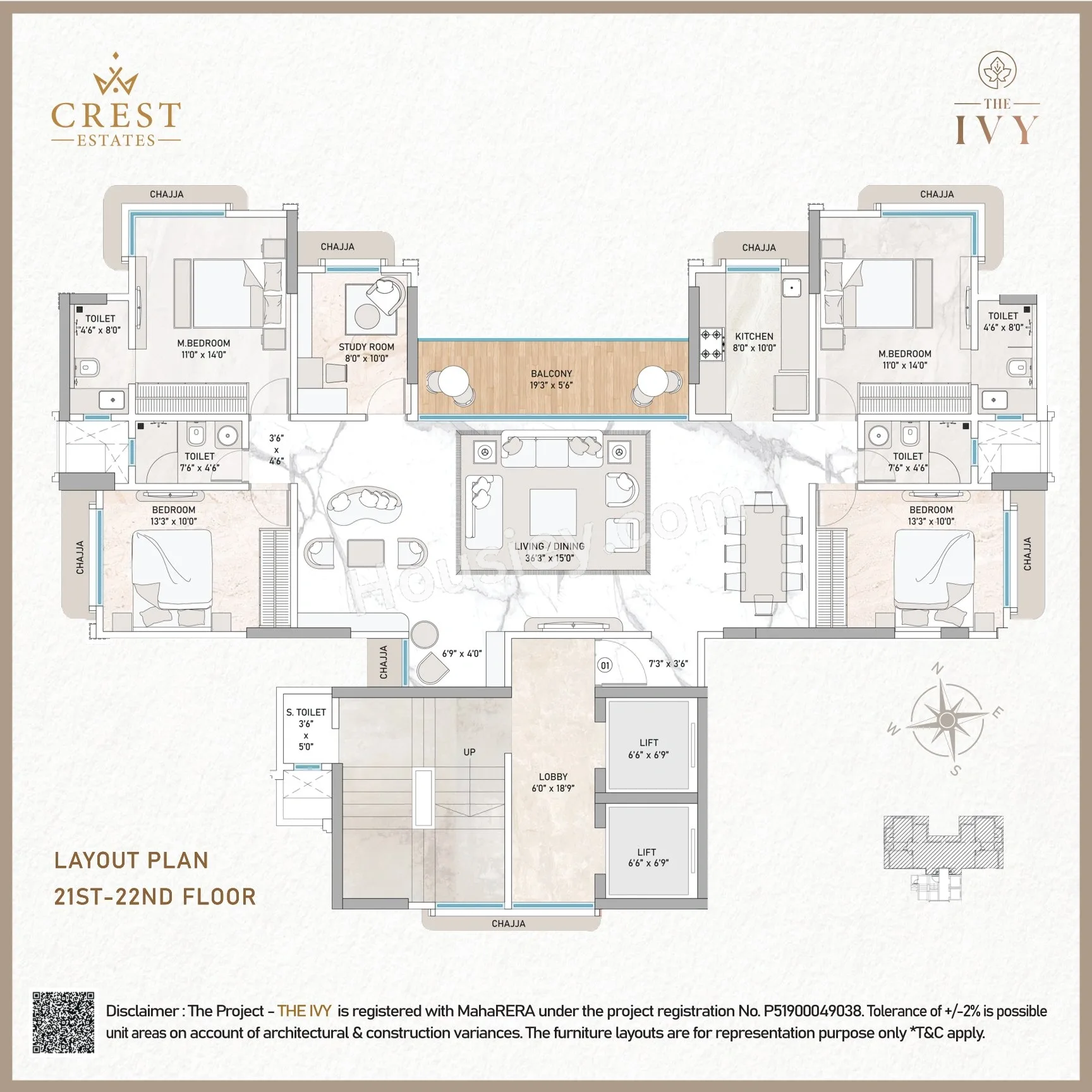 Crest The IVY Residences Floor plan 3