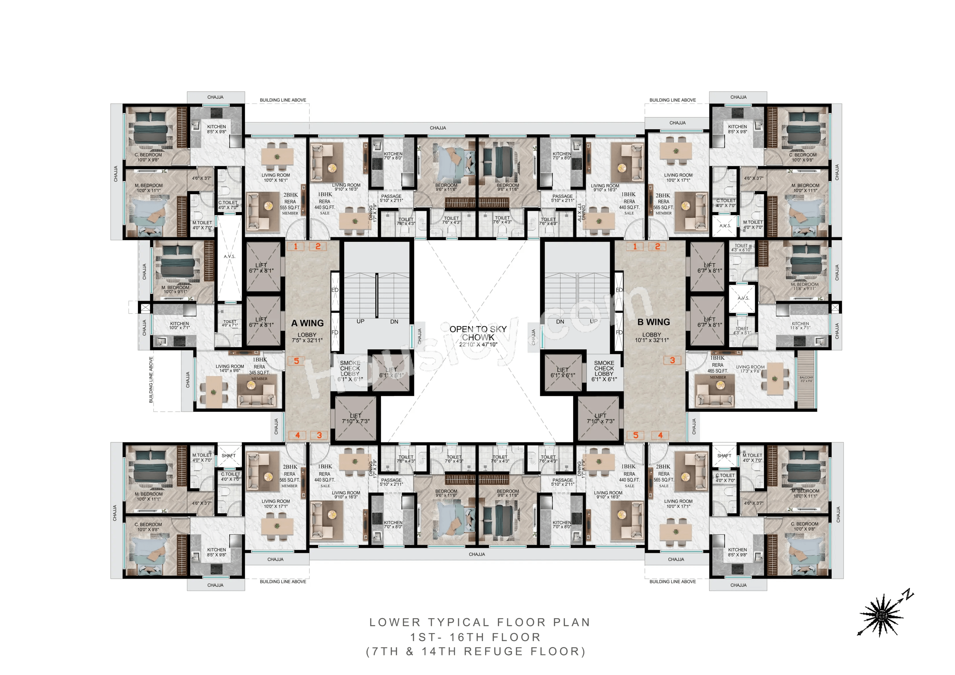 DGS Sheetal Cosmos Park Floor plan 1