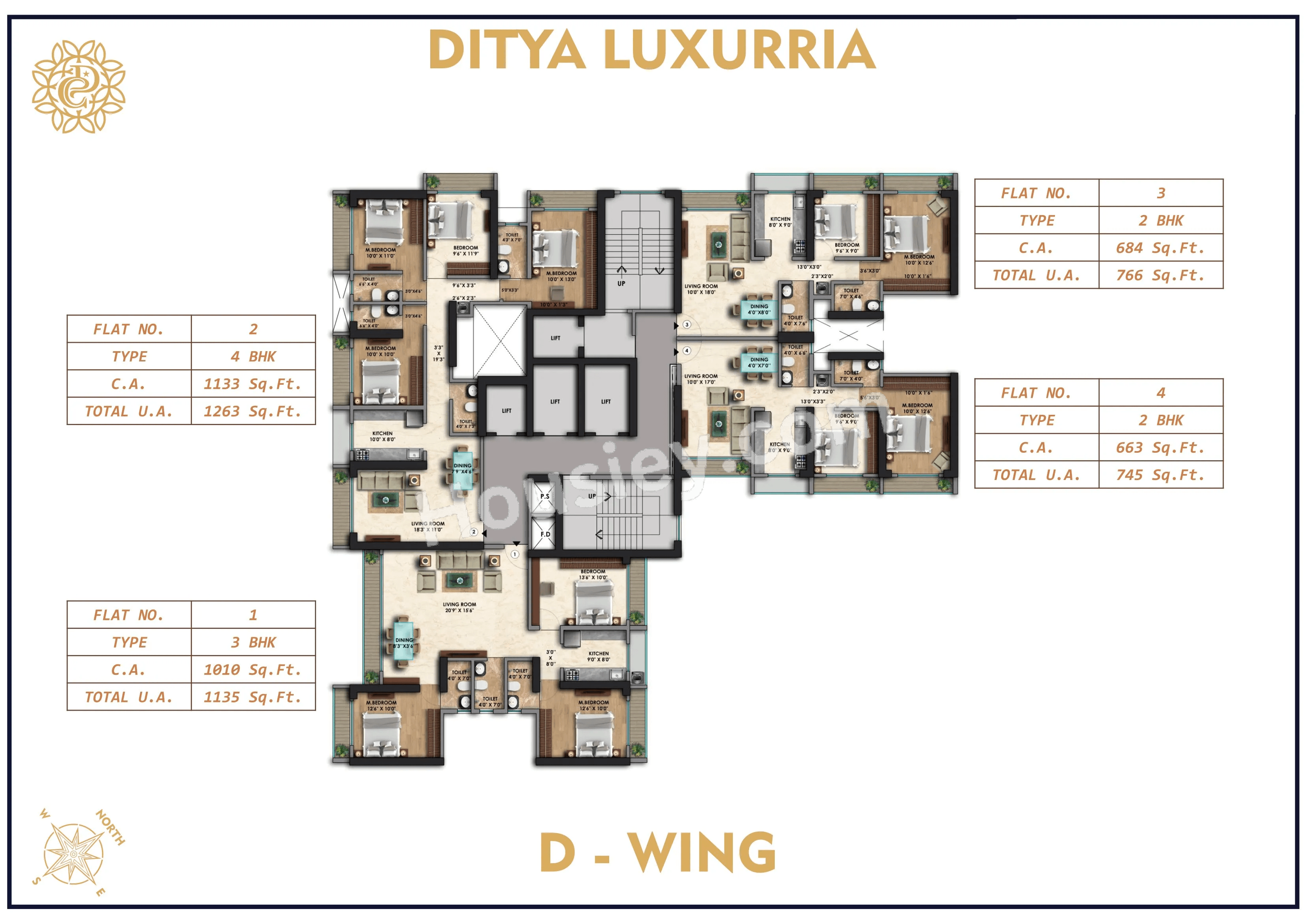 Ditya Luxuria Floor plan 4