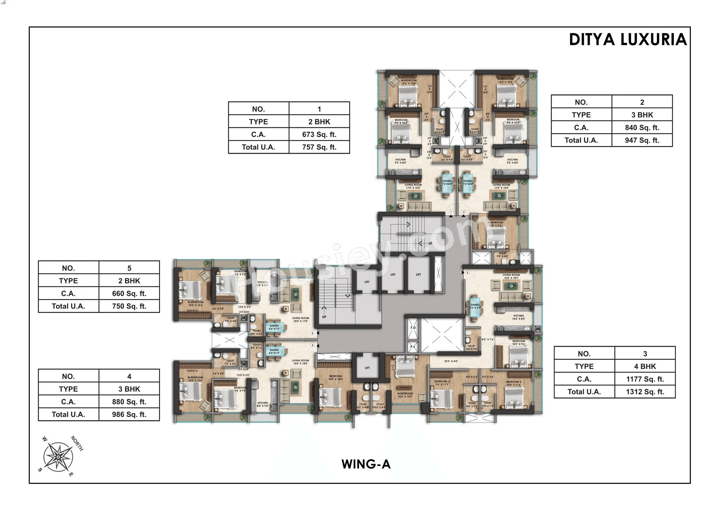 Ditya Luxuria Floor plan 6