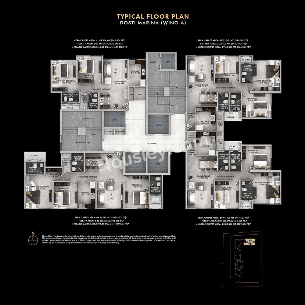 Dosti Eastern Bay Floor plan 1