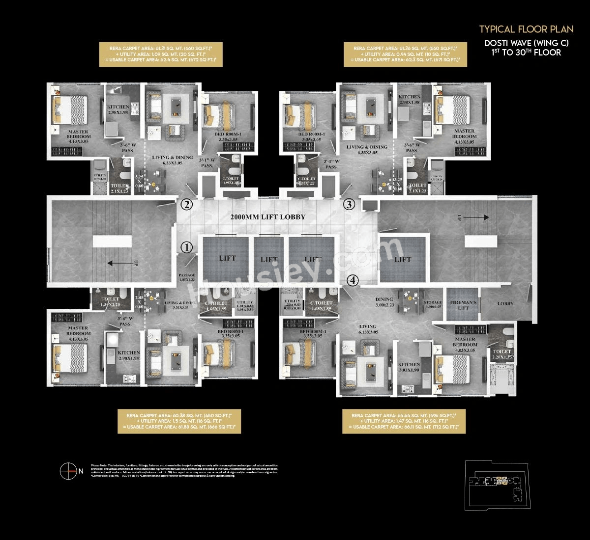 Dosti Eastern Bay Floor plan 3