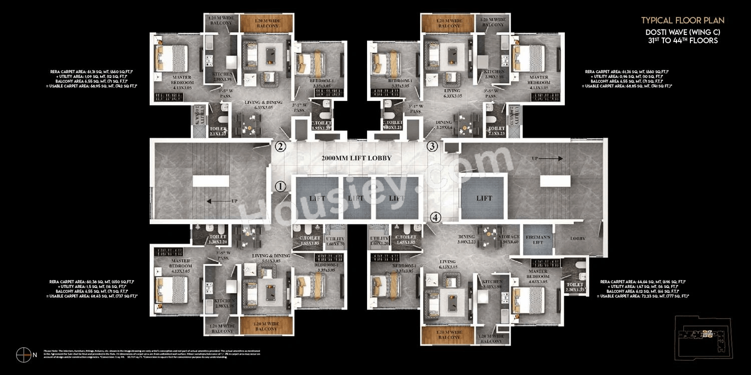 Dosti Eastern Bay Floor plan 4