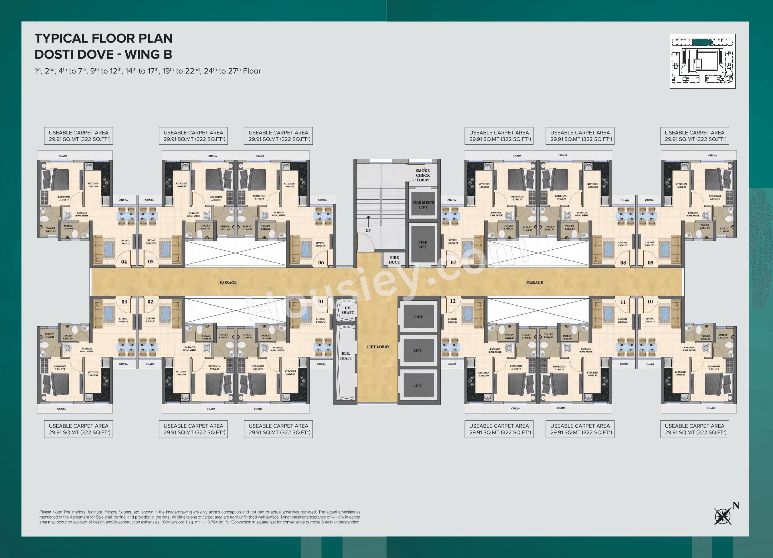 Dosti Nest Floor plan 3