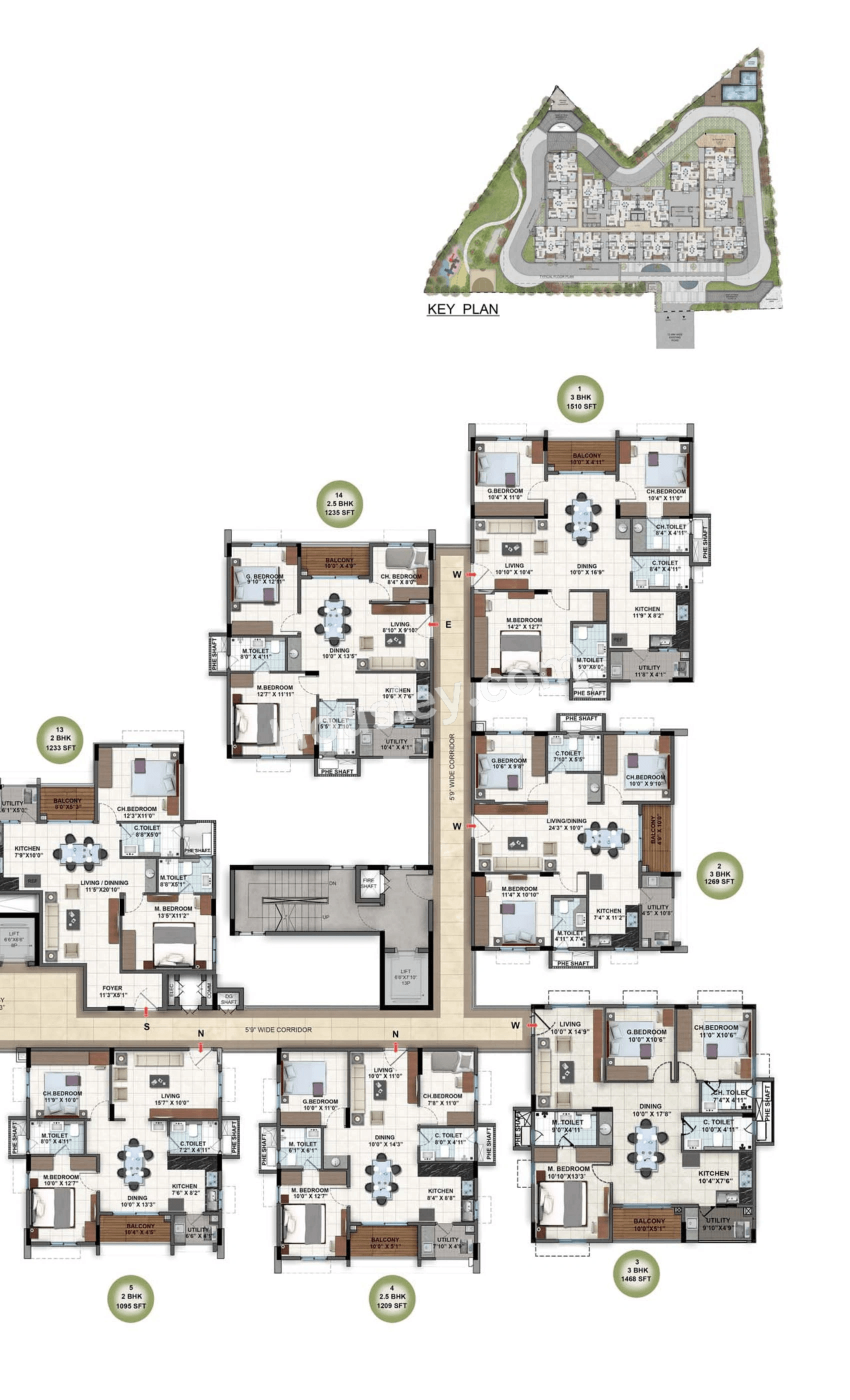 DSR Green Waters Floor plan 1