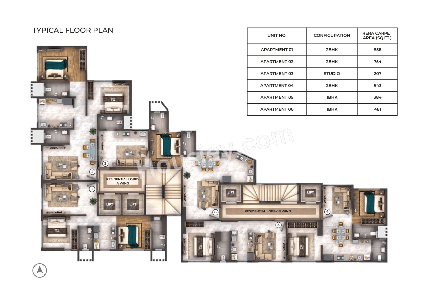 Ekatva Westwinds 64 Floor plan 1