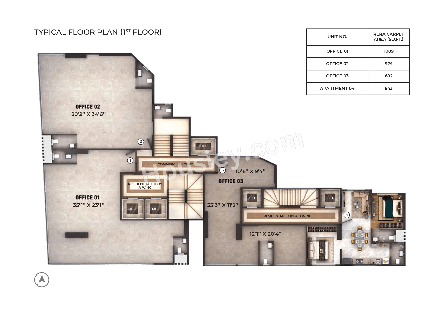 Ekatva Westwinds 64 Floor plan 3