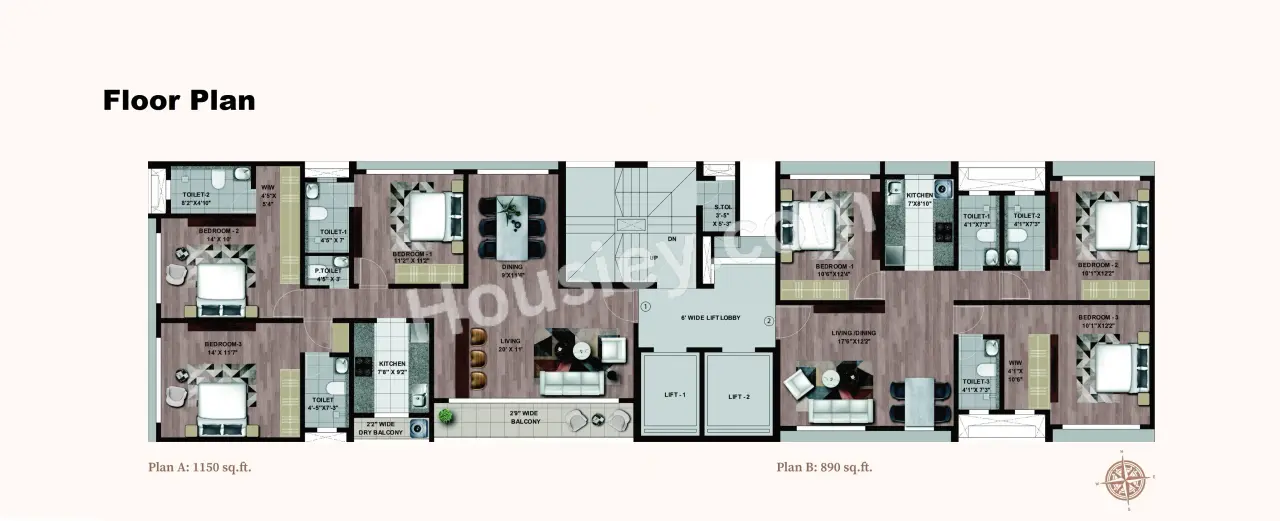 Gala Aakasa Shivaji Park Floor Plan