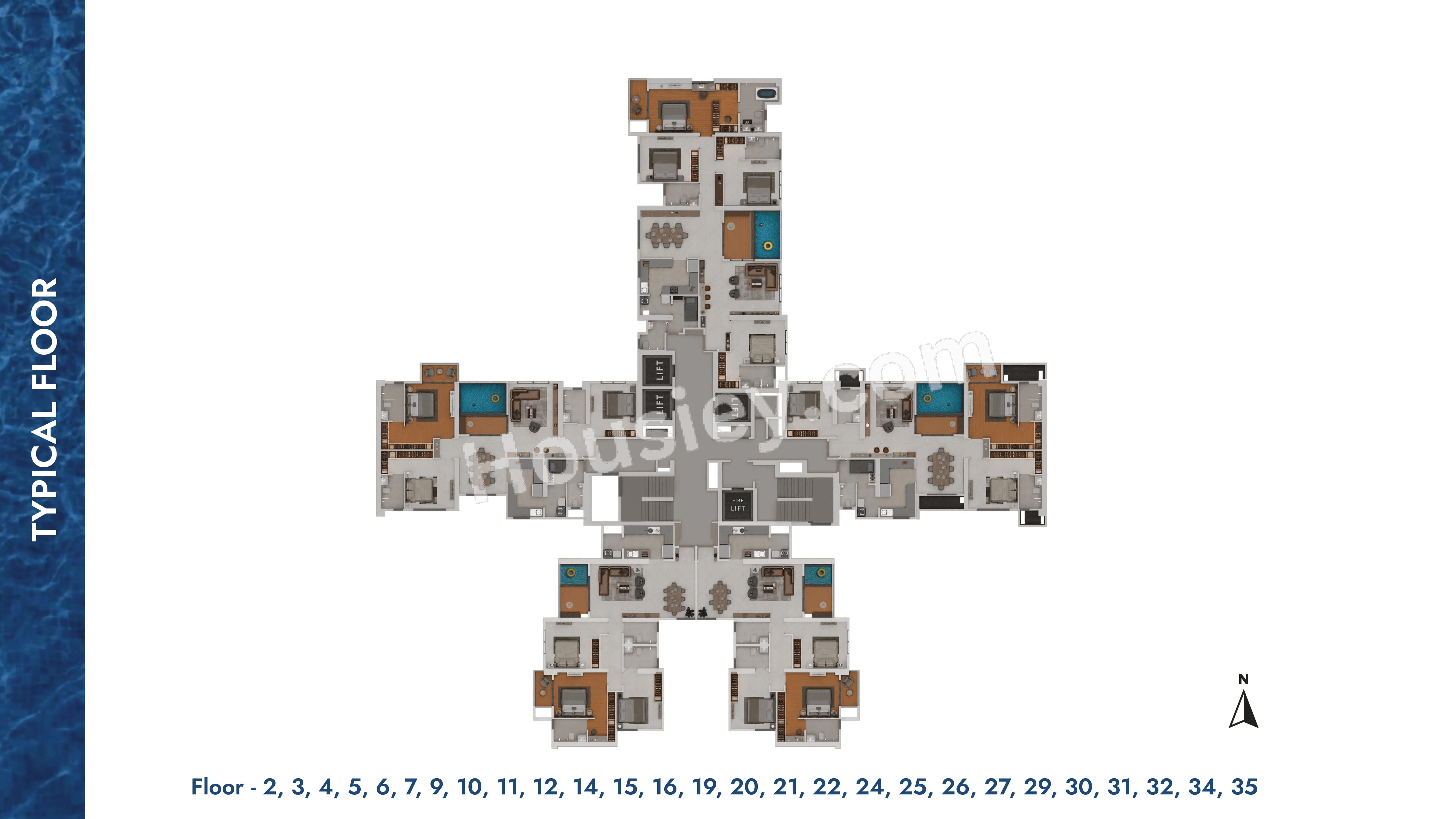 Gera Own the Blue Floor plan 4