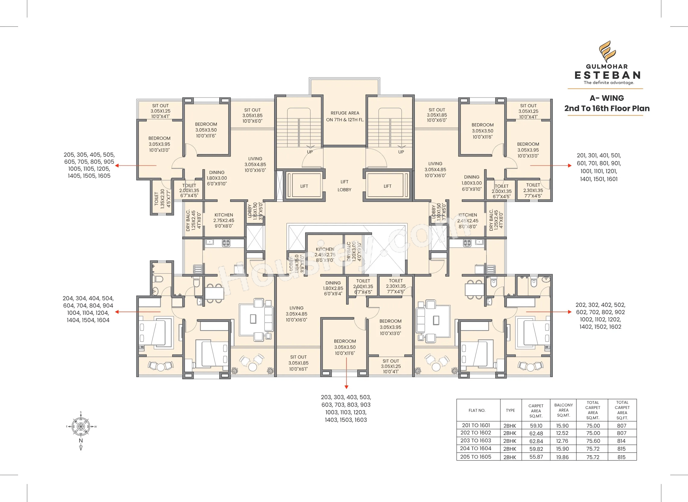 Gulmohar Esteban Floor plan 1
