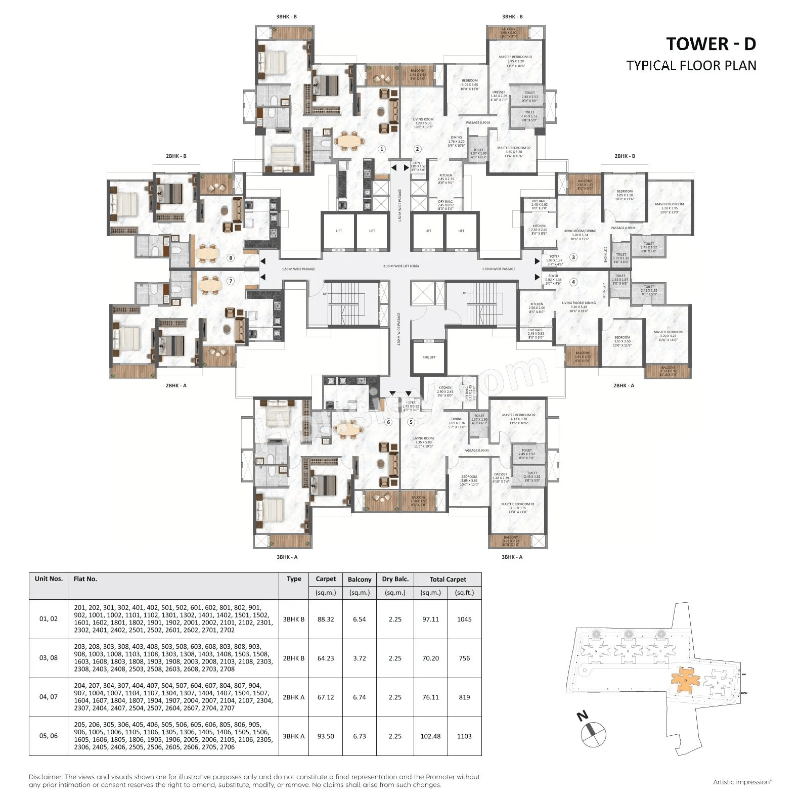 Hiranandani & Krisala Everlyn Floor plan 3
