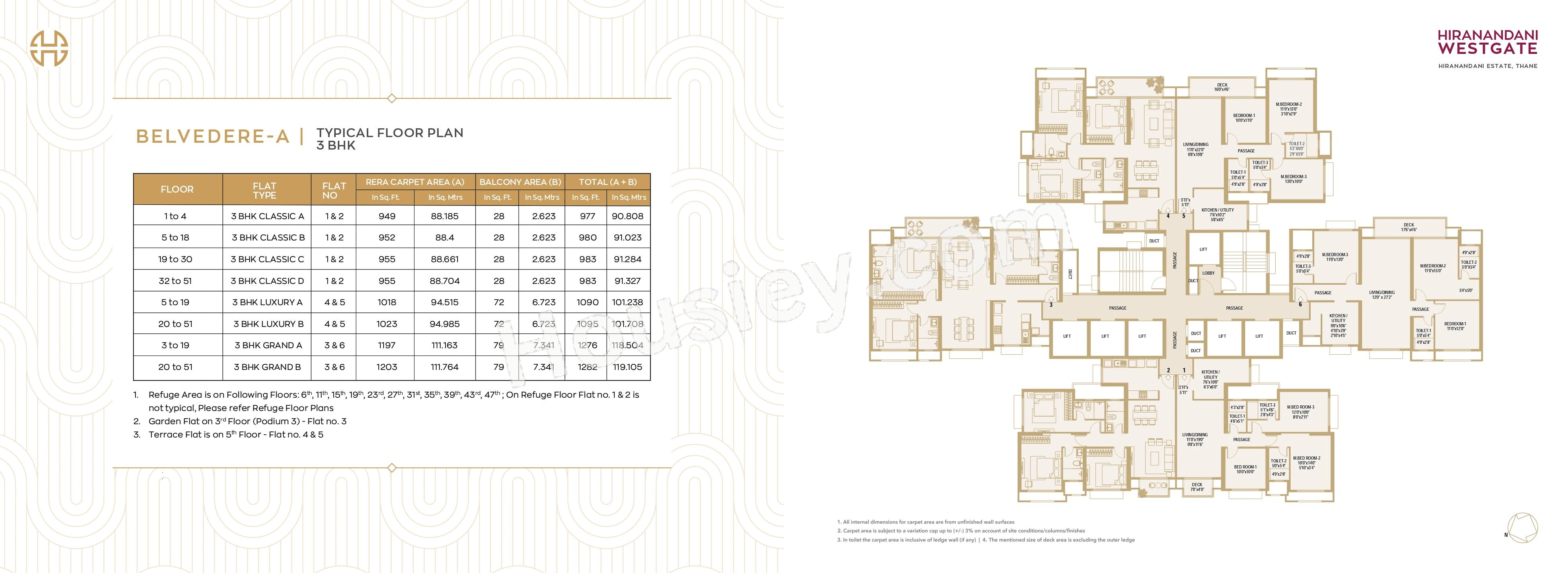 Hiranandani Westgate Floor plan 3