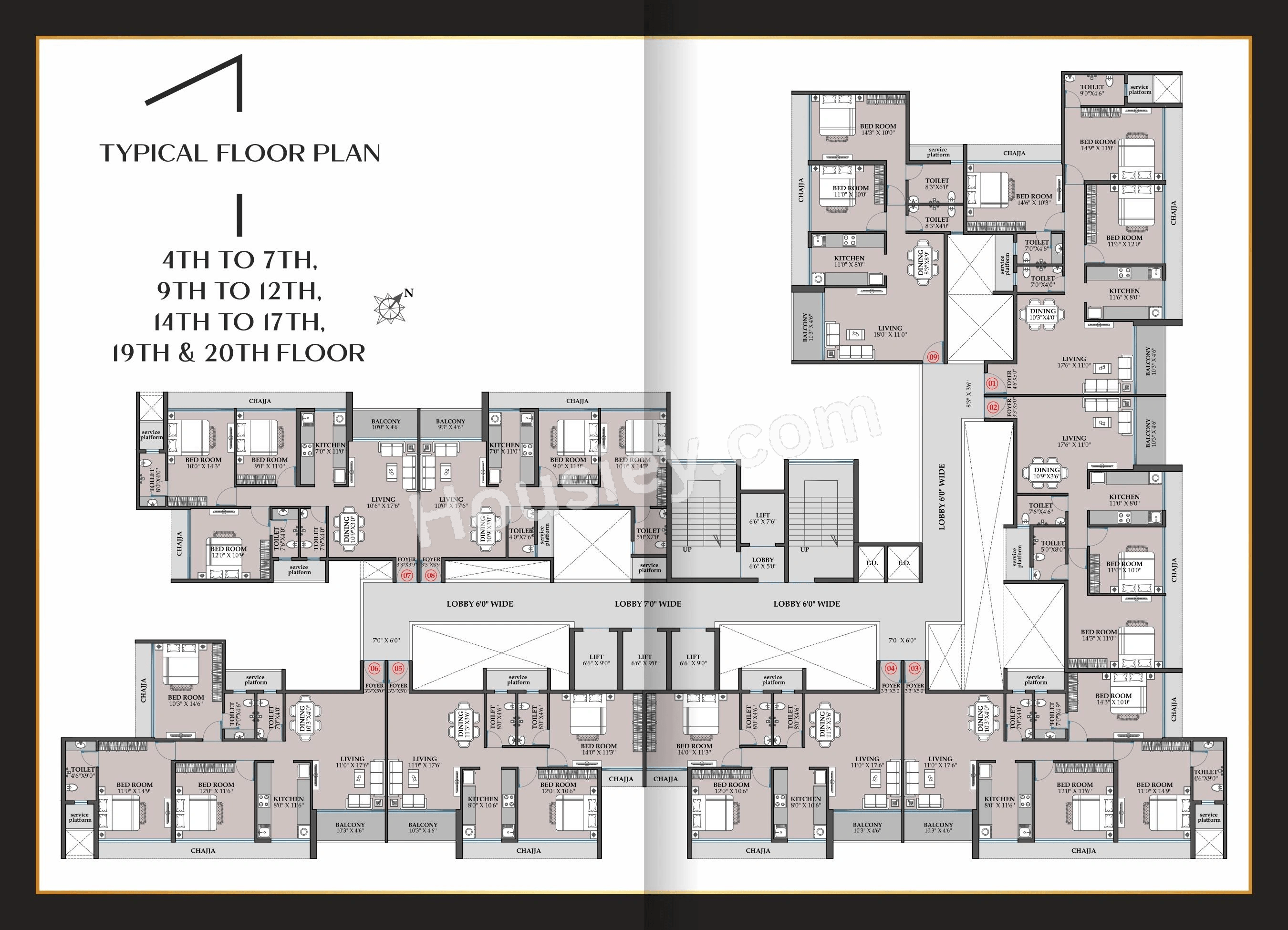 Hitech Crystal Corner Floor plan 8