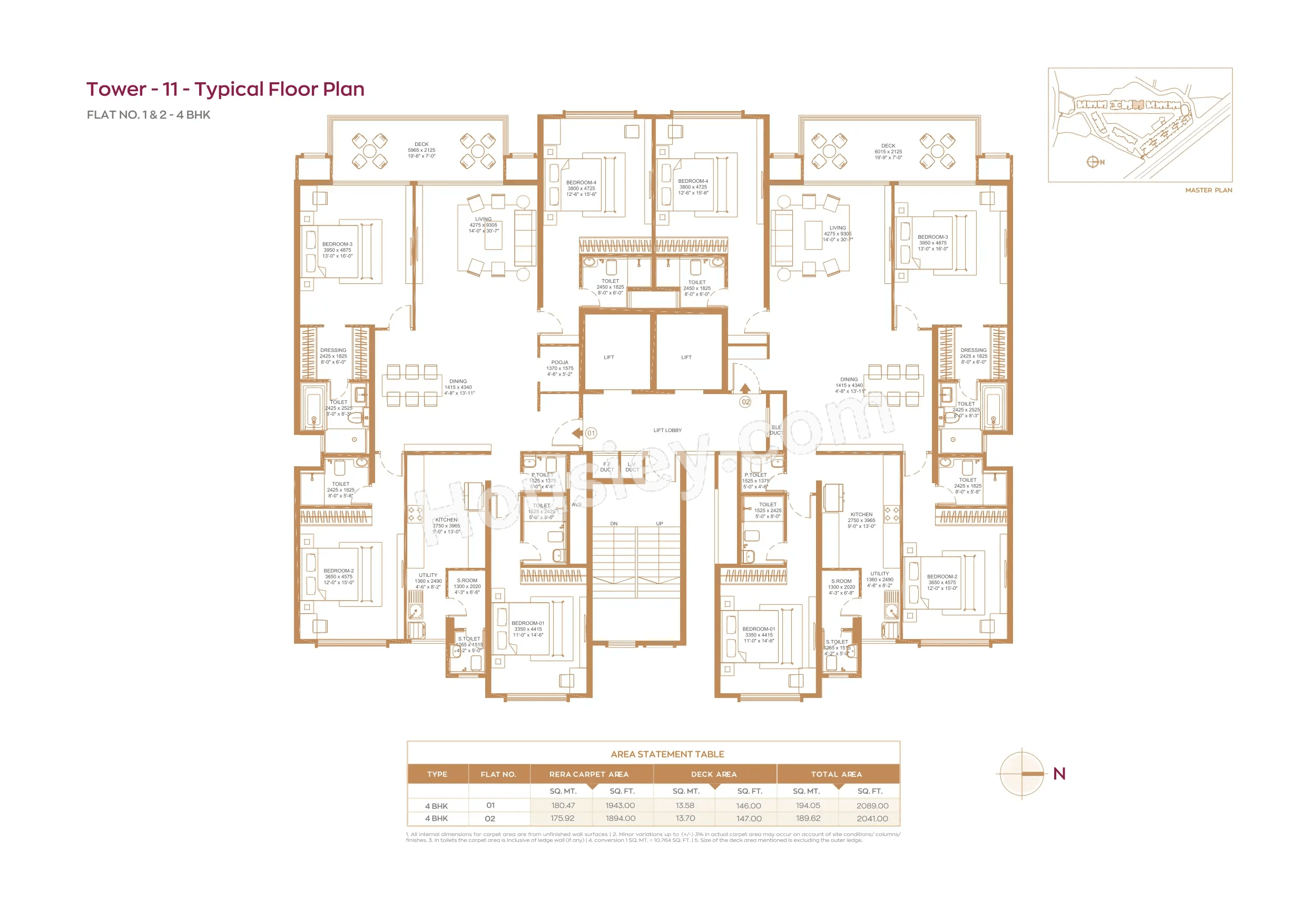 House of Hiranandani Maitri Park Floor plan 11