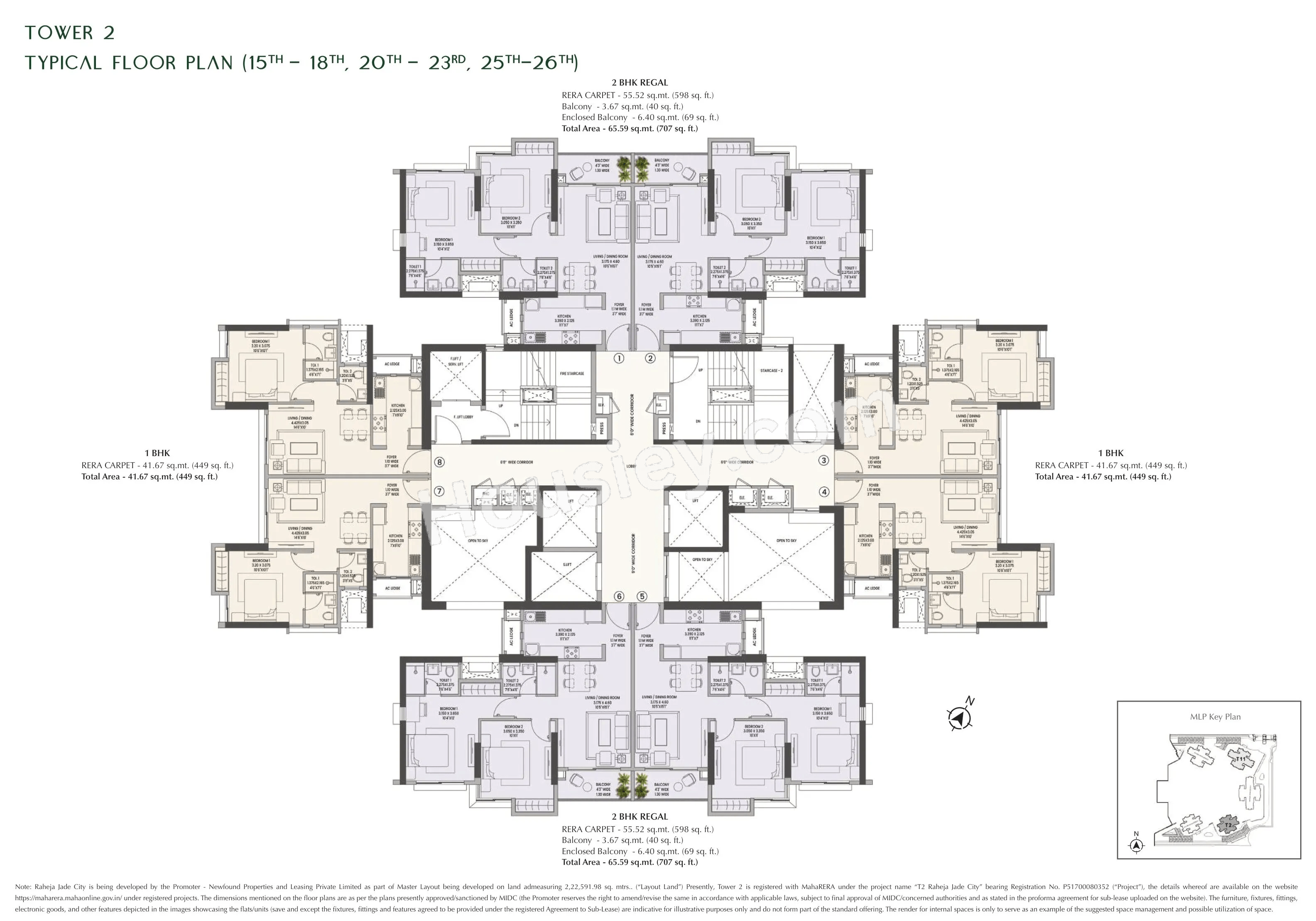 K Raheja Jade City Floor plan 2