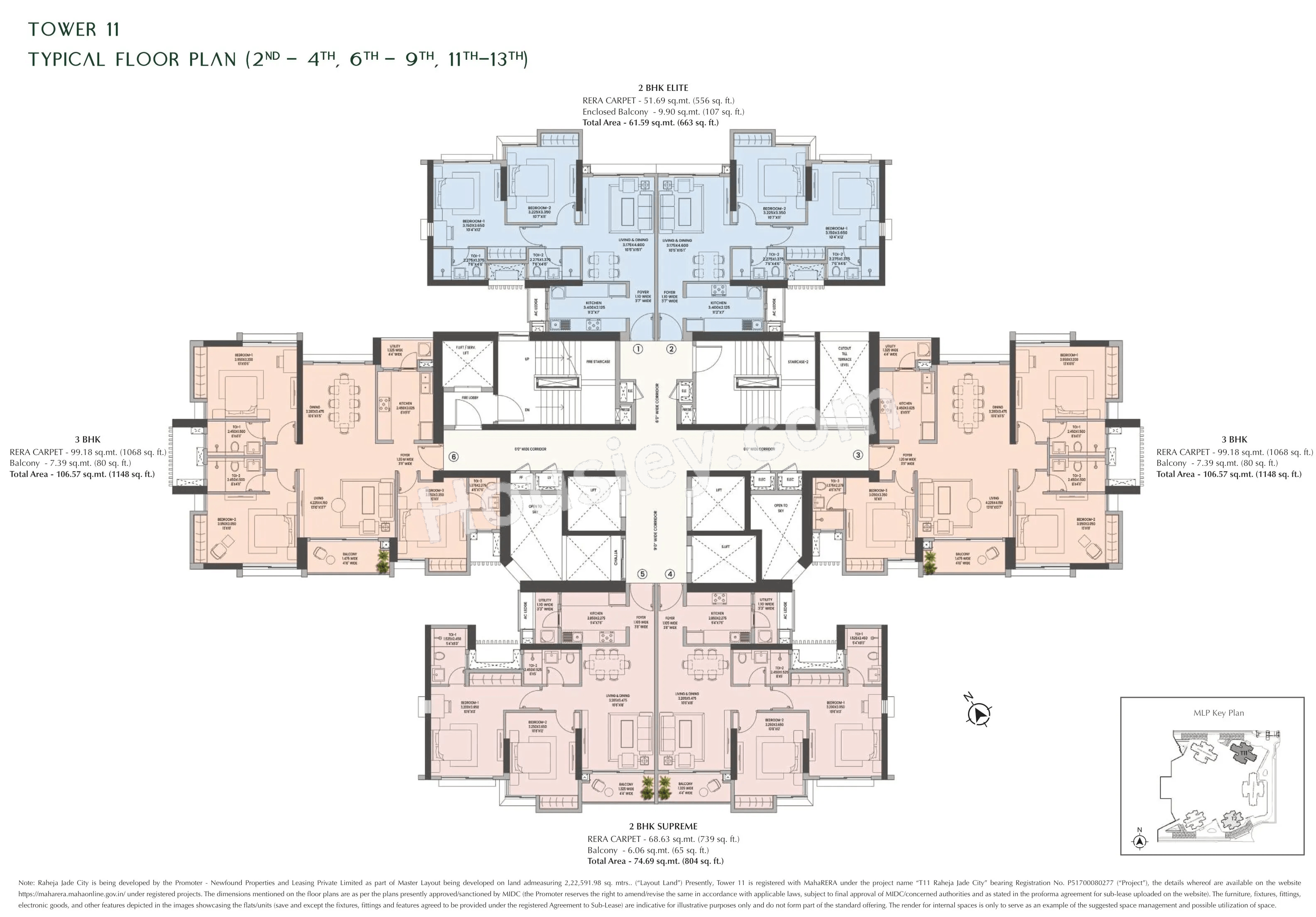 K Raheja Jade City Floor plan 9