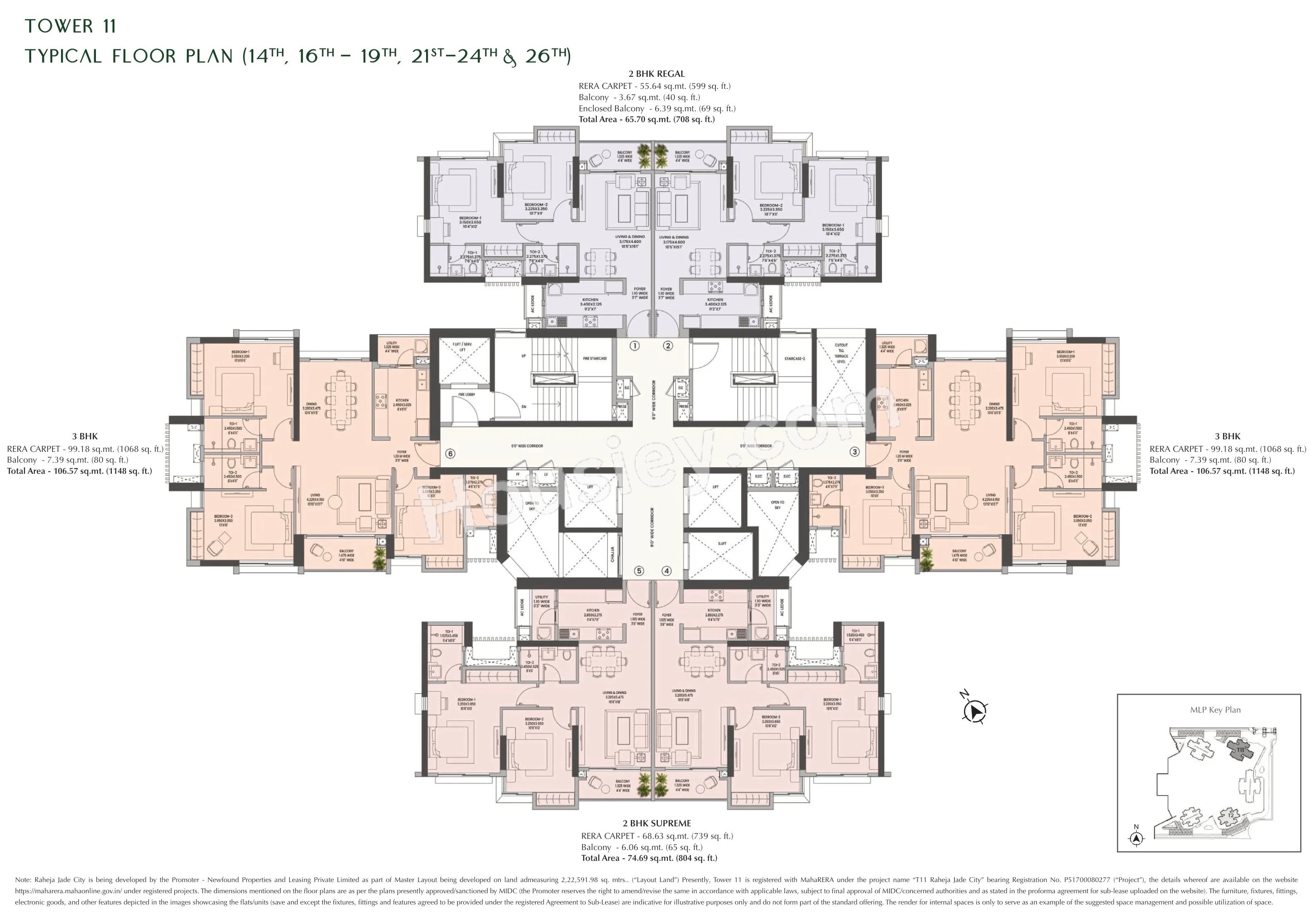 K Raheja Jade City Floor plan 10