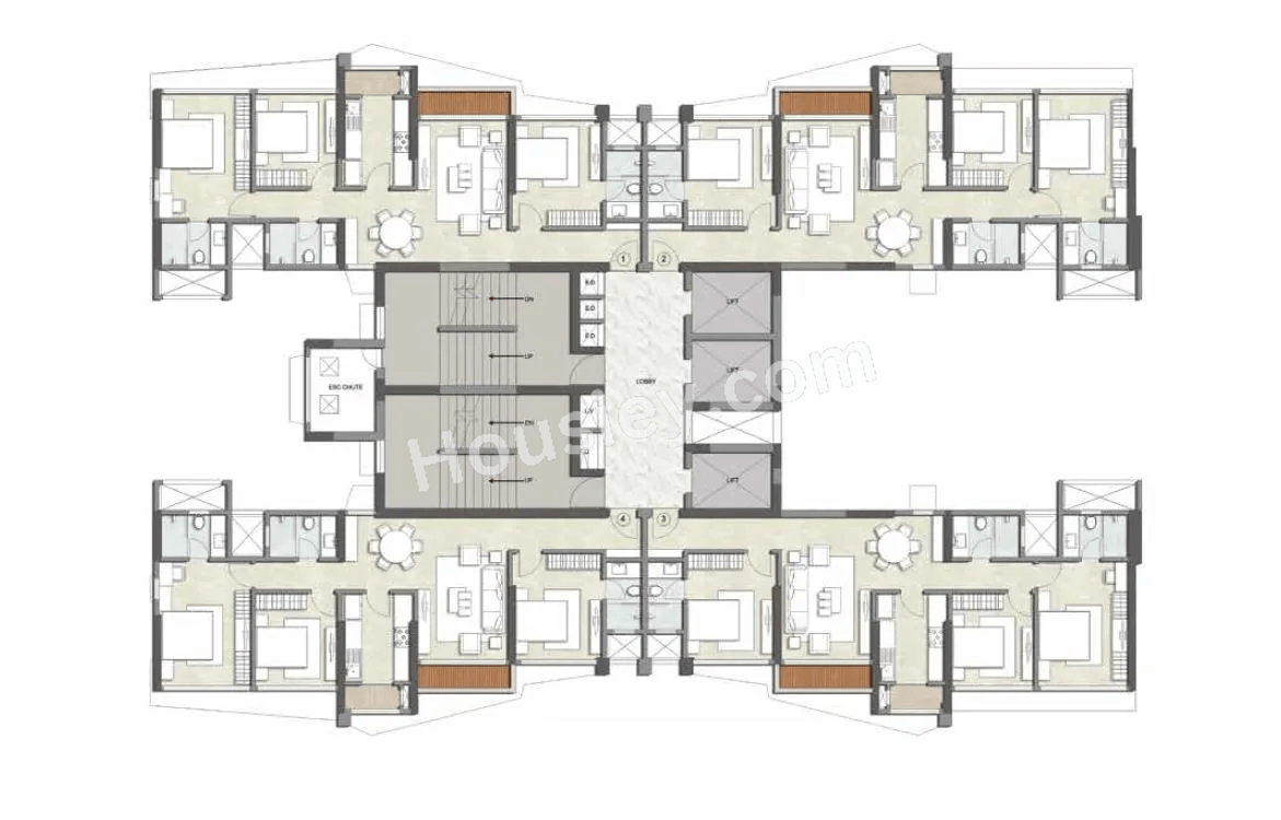 Kalpataru Magnus Floor plan 1