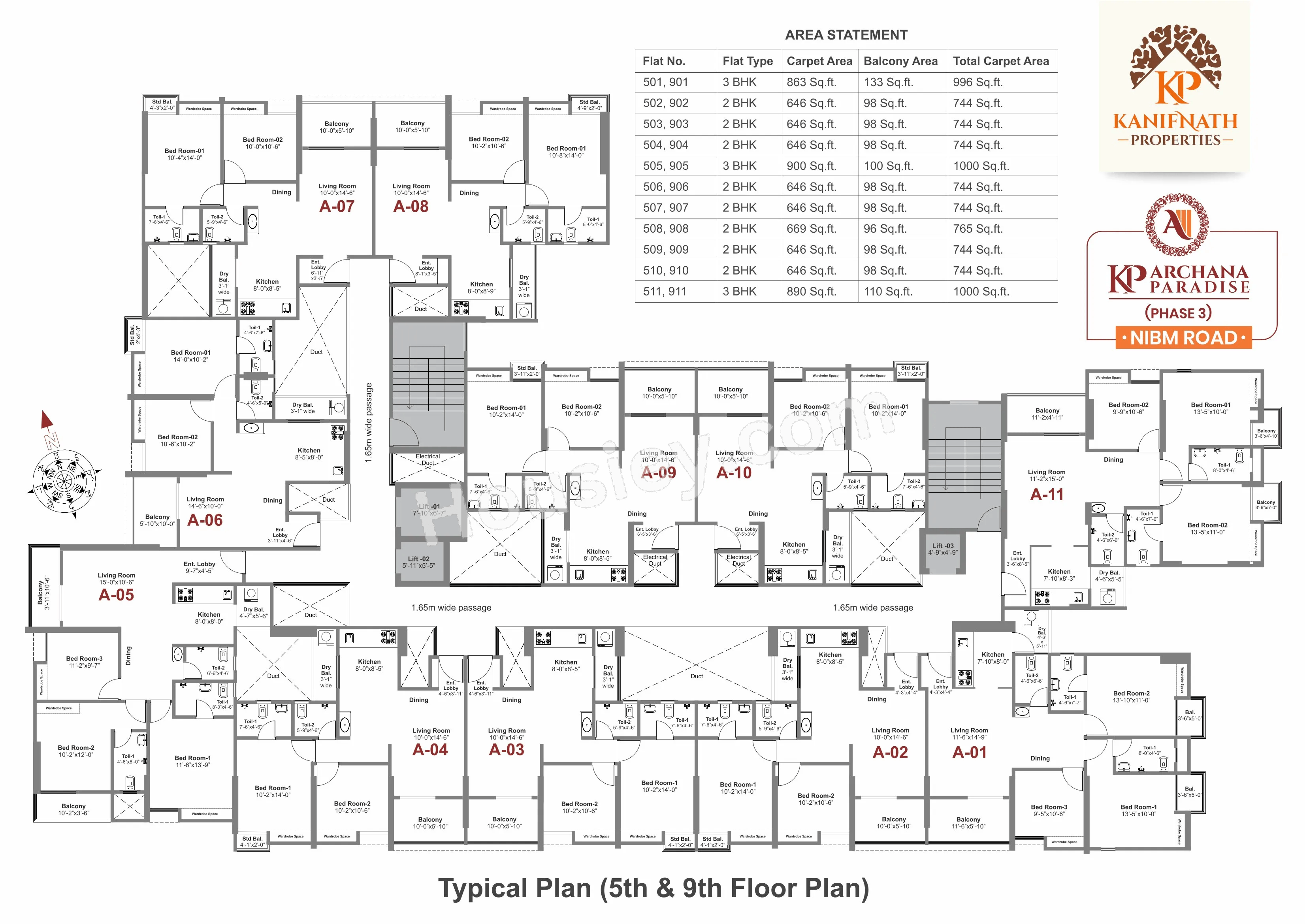 Kanifnath Archana Paradise Phase 3 Floor plan 1