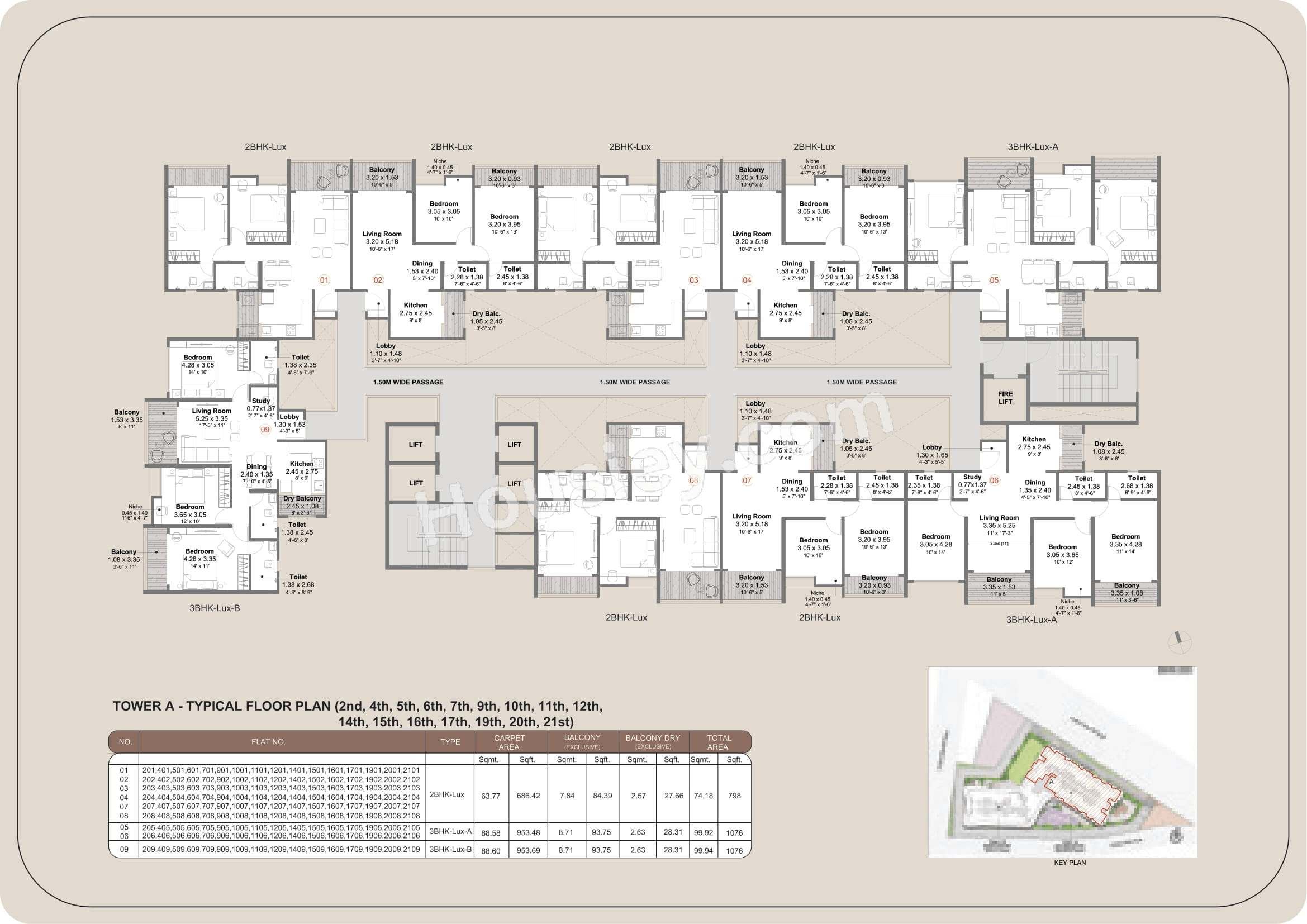 Kohinoor Regalia Towers Floor plan 2