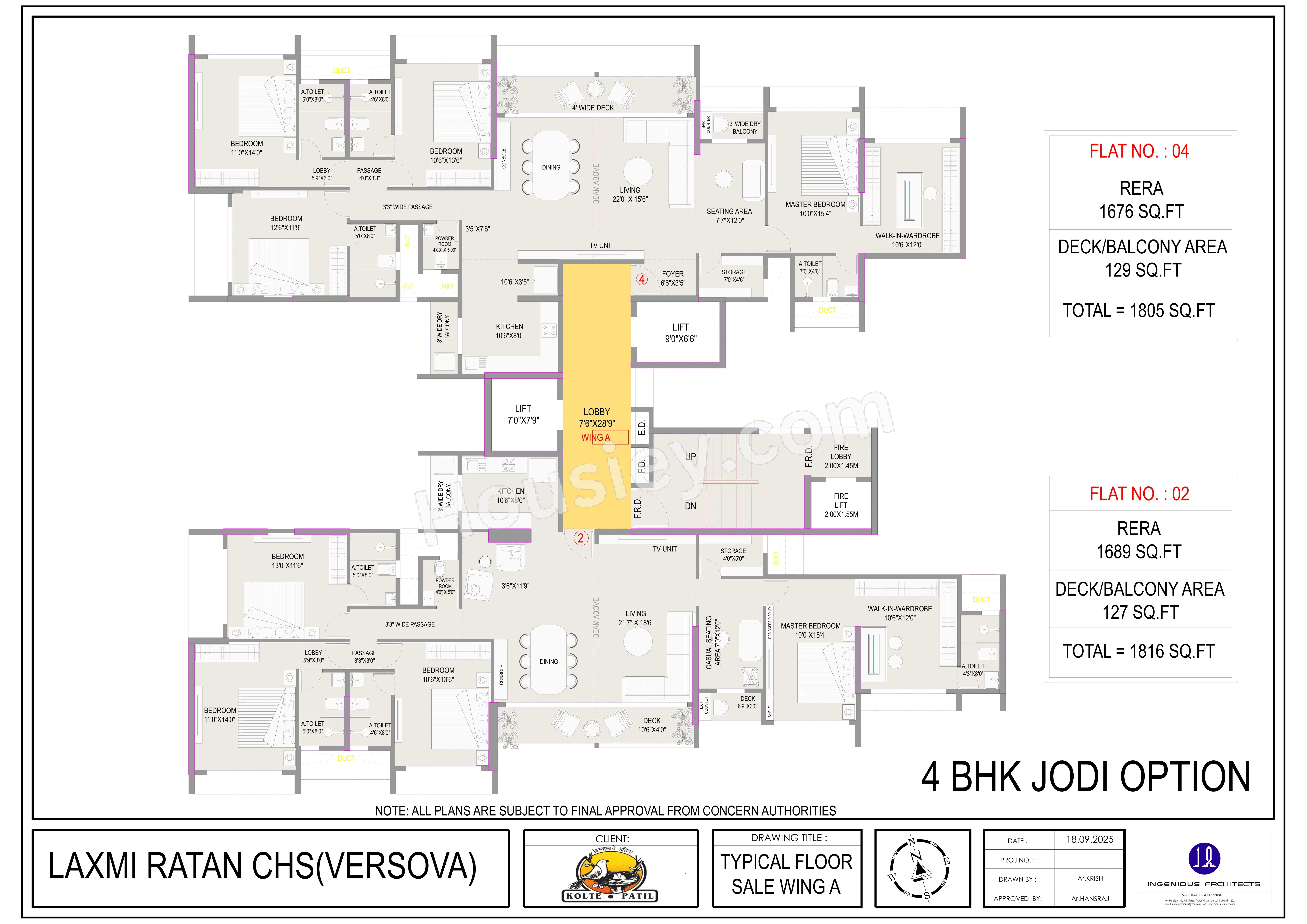 Kolte Patil Serenova Floor plan 1