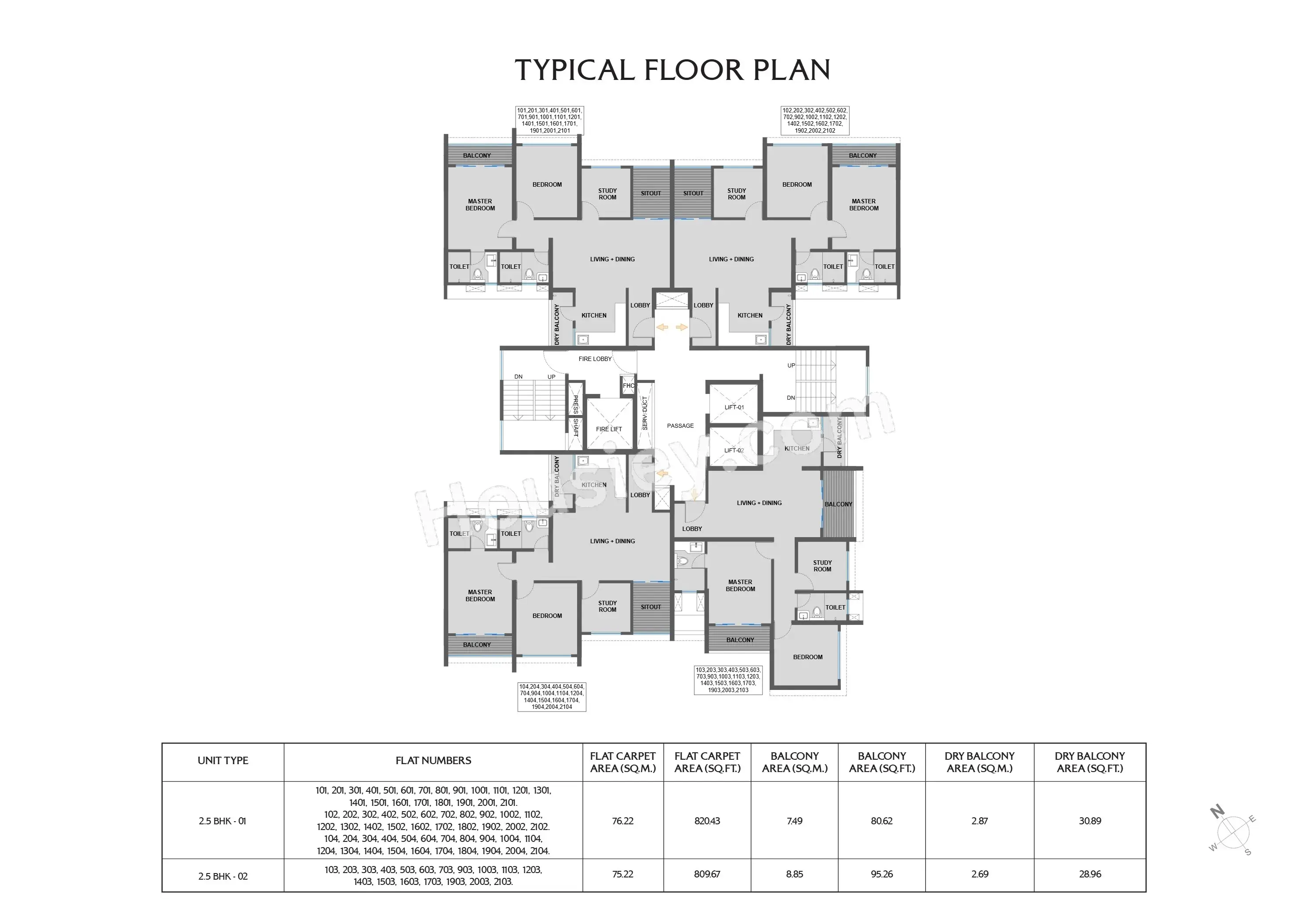 Kolte Patil The Winds Floor plan 2